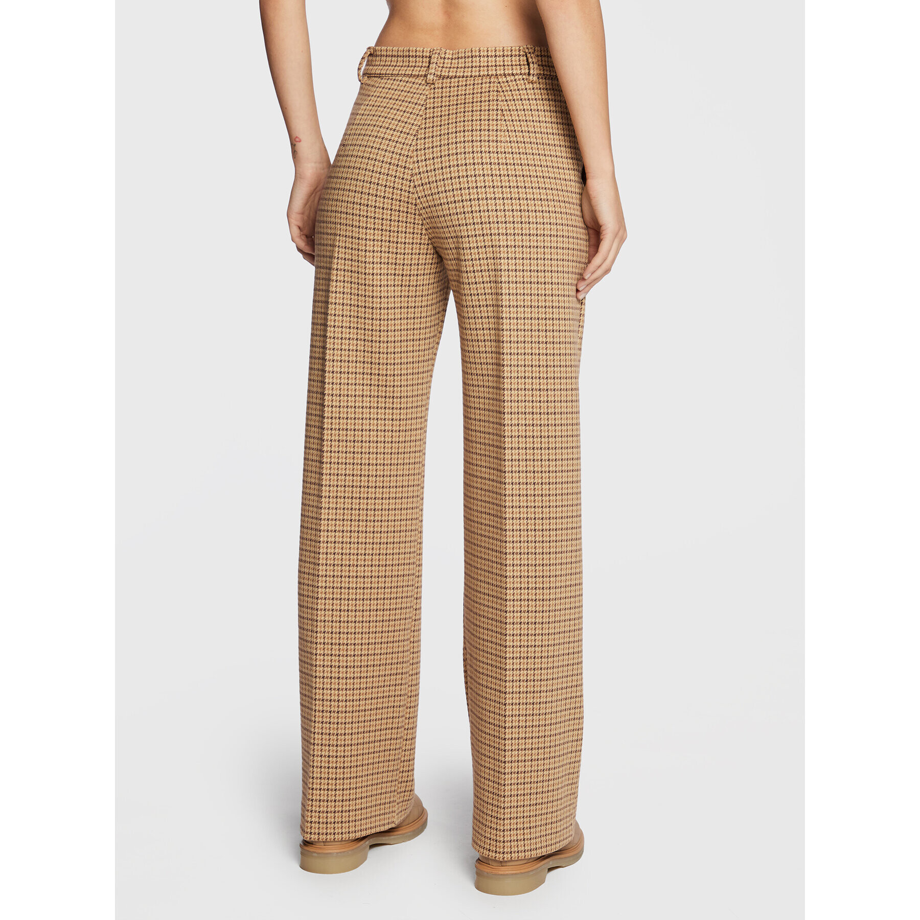 Weekend Max Mara Pantaloni din material Seggio 57860223 Bej Regular Fit - Pled.ro