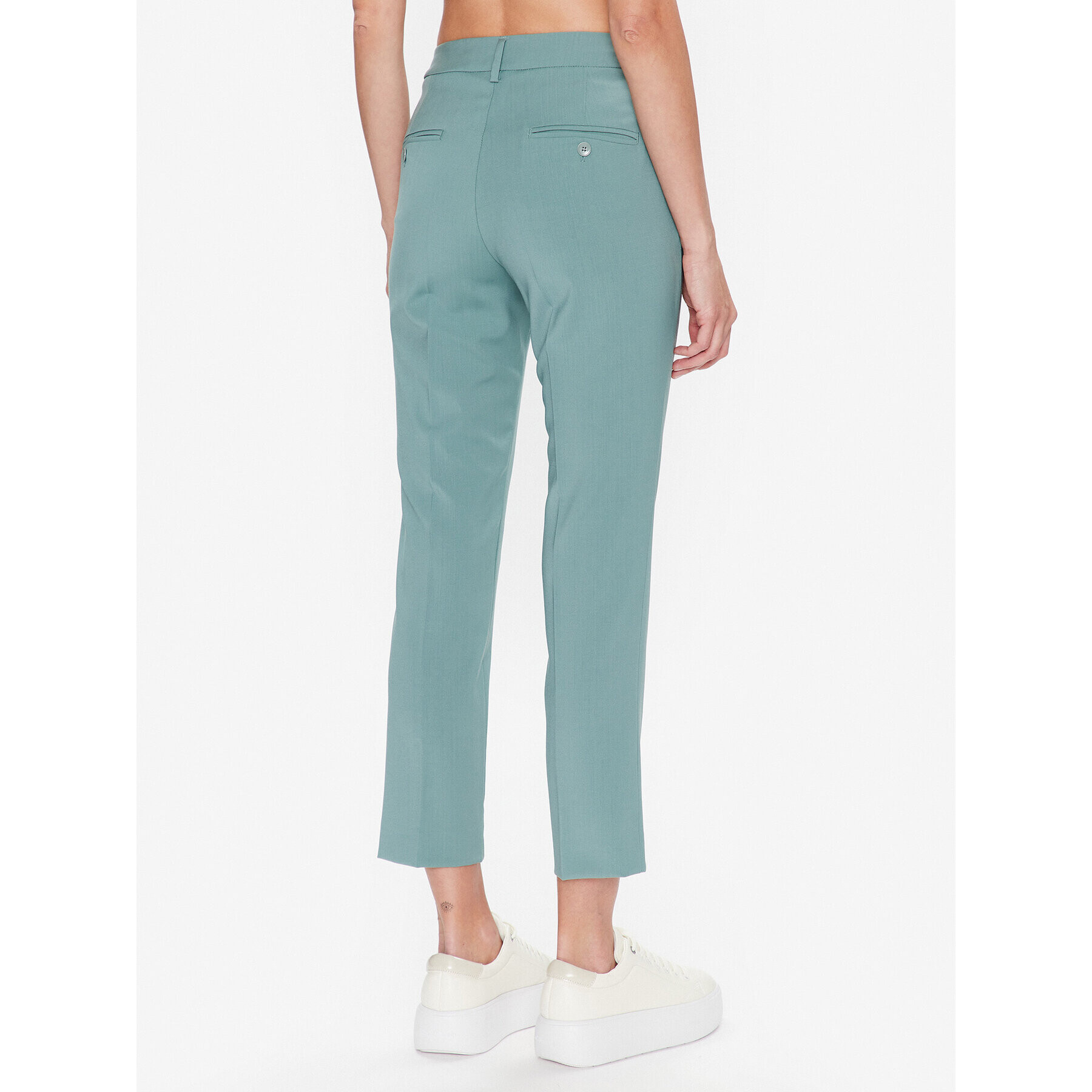 Weekend Max Mara Pantaloni din material Valda 2351311437 Verde Slim Fit - Pled.ro