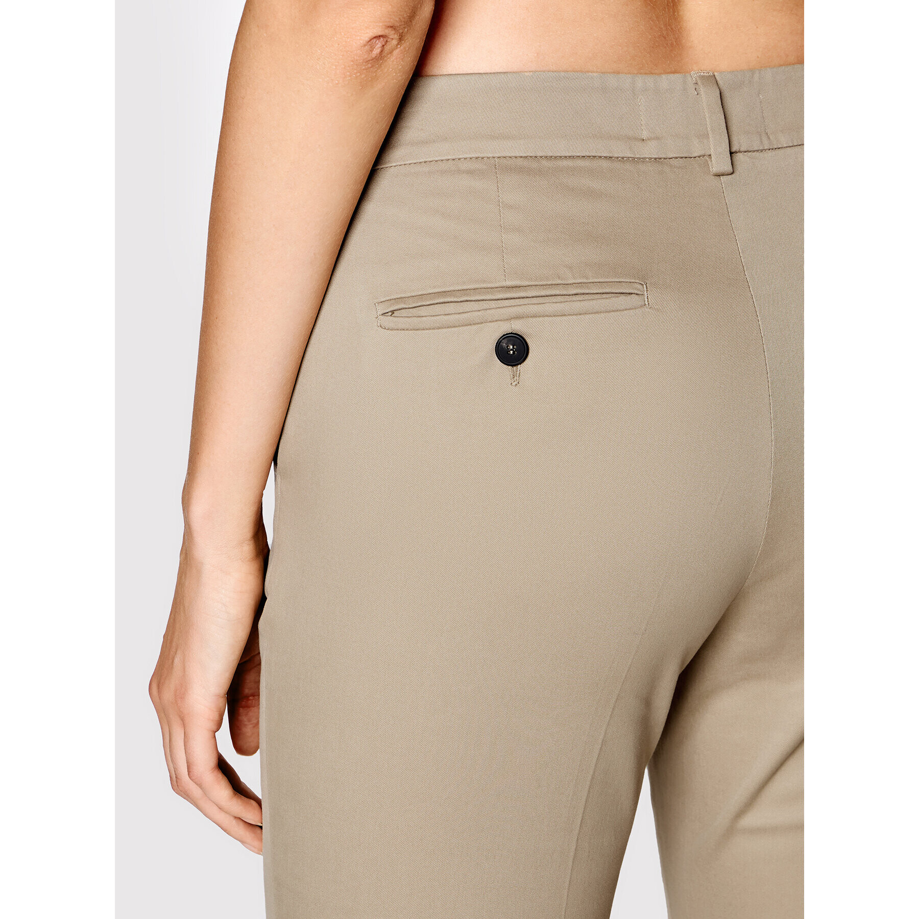 Weekend Max Mara Pantaloni din material Zanna 51360329 Bej Slim Fit - Pled.ro