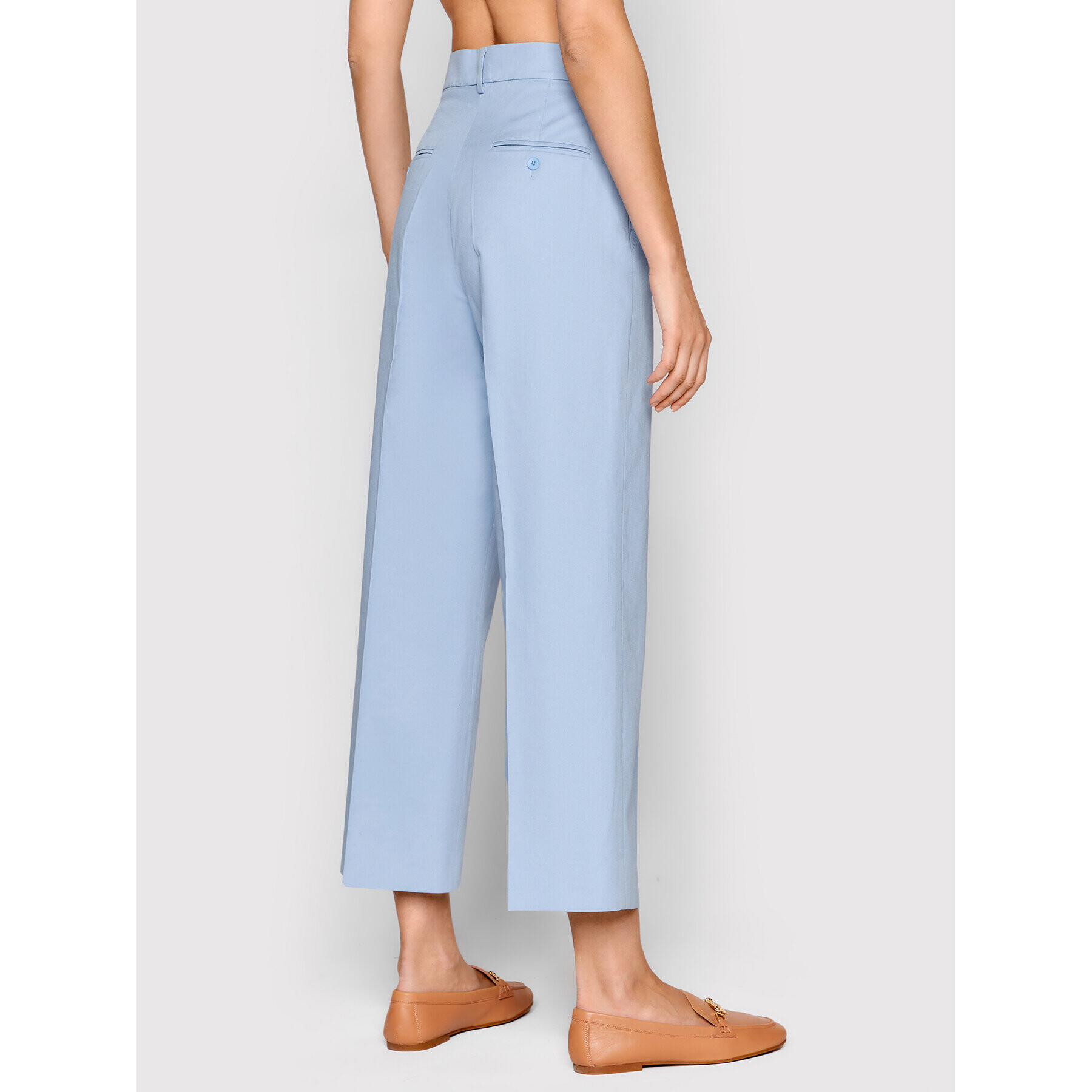 Weekend Max Mara Pantaloni din material Zircone 51310621 Albastru Regular Fit - Pled.ro