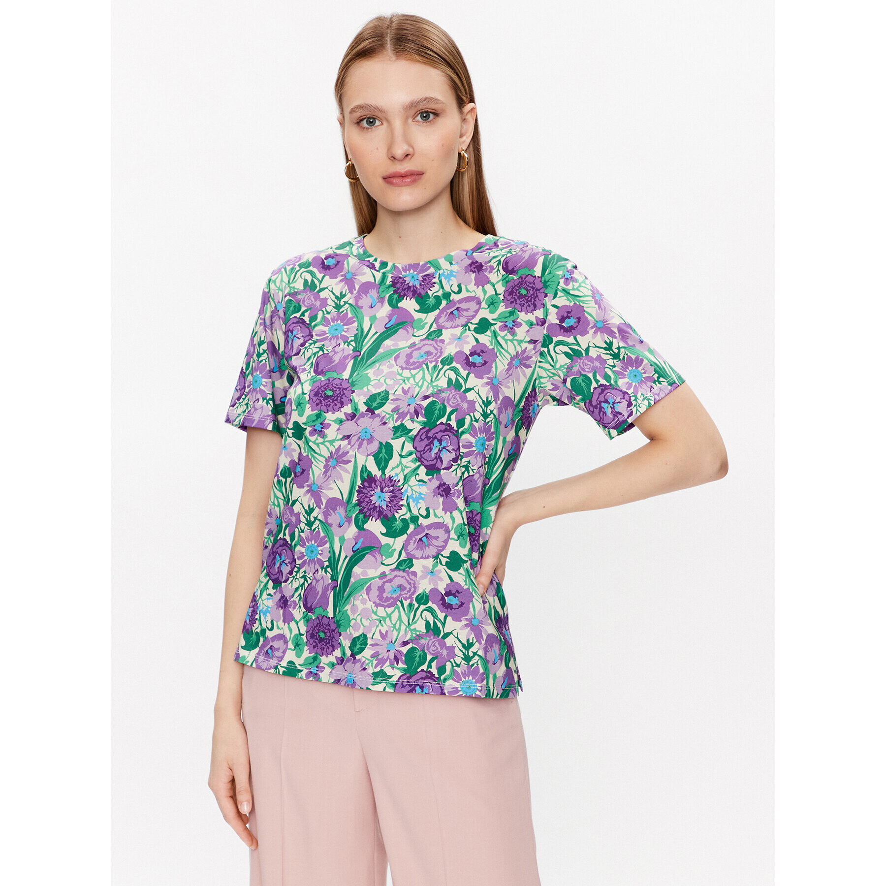 Weekend Max Mara Tricou Dula 2359710231 Violet Regular Fit - Pled.ro