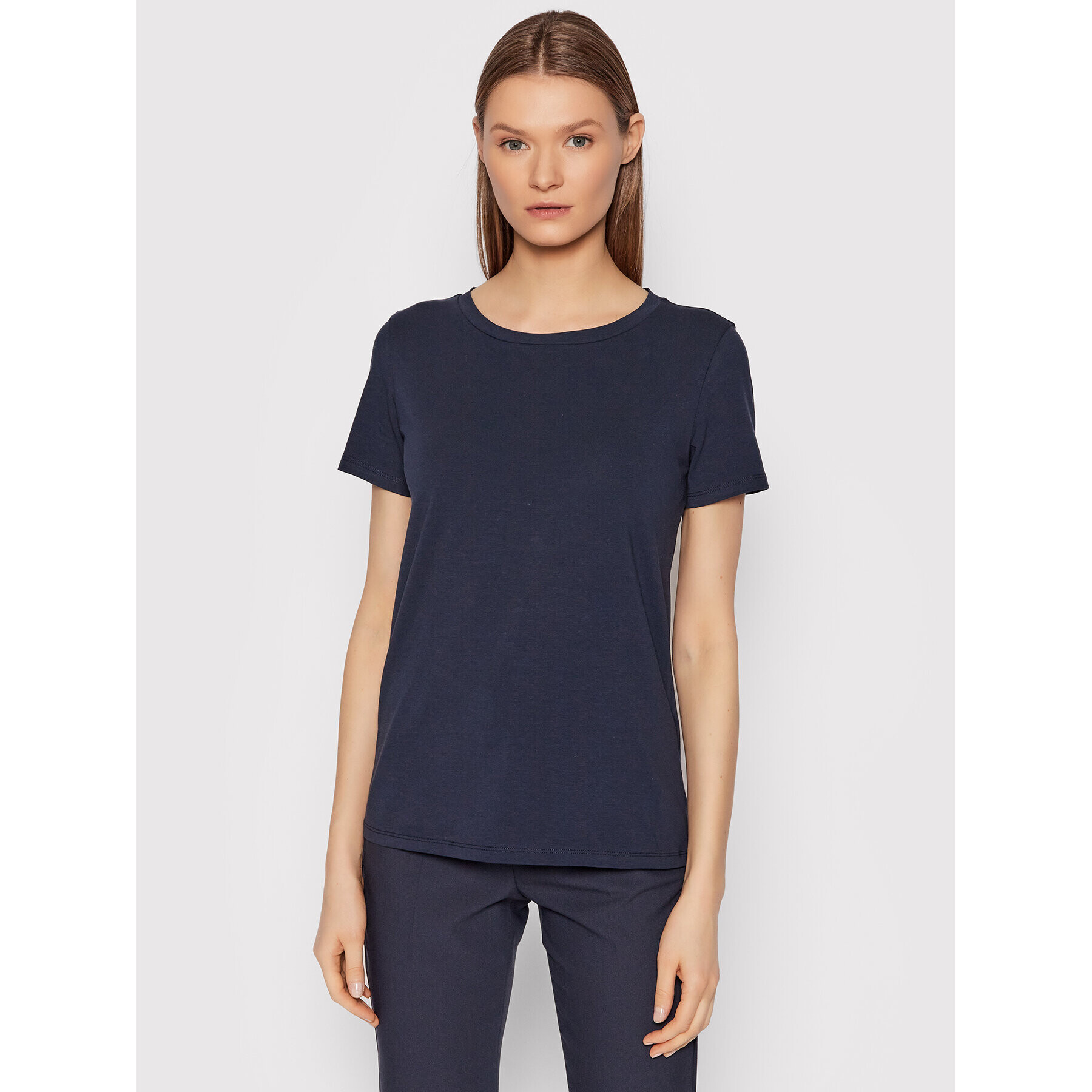 Weekend Max Mara Tricou Multib 59710227 Bleumarin Regular Fit - Pled.ro