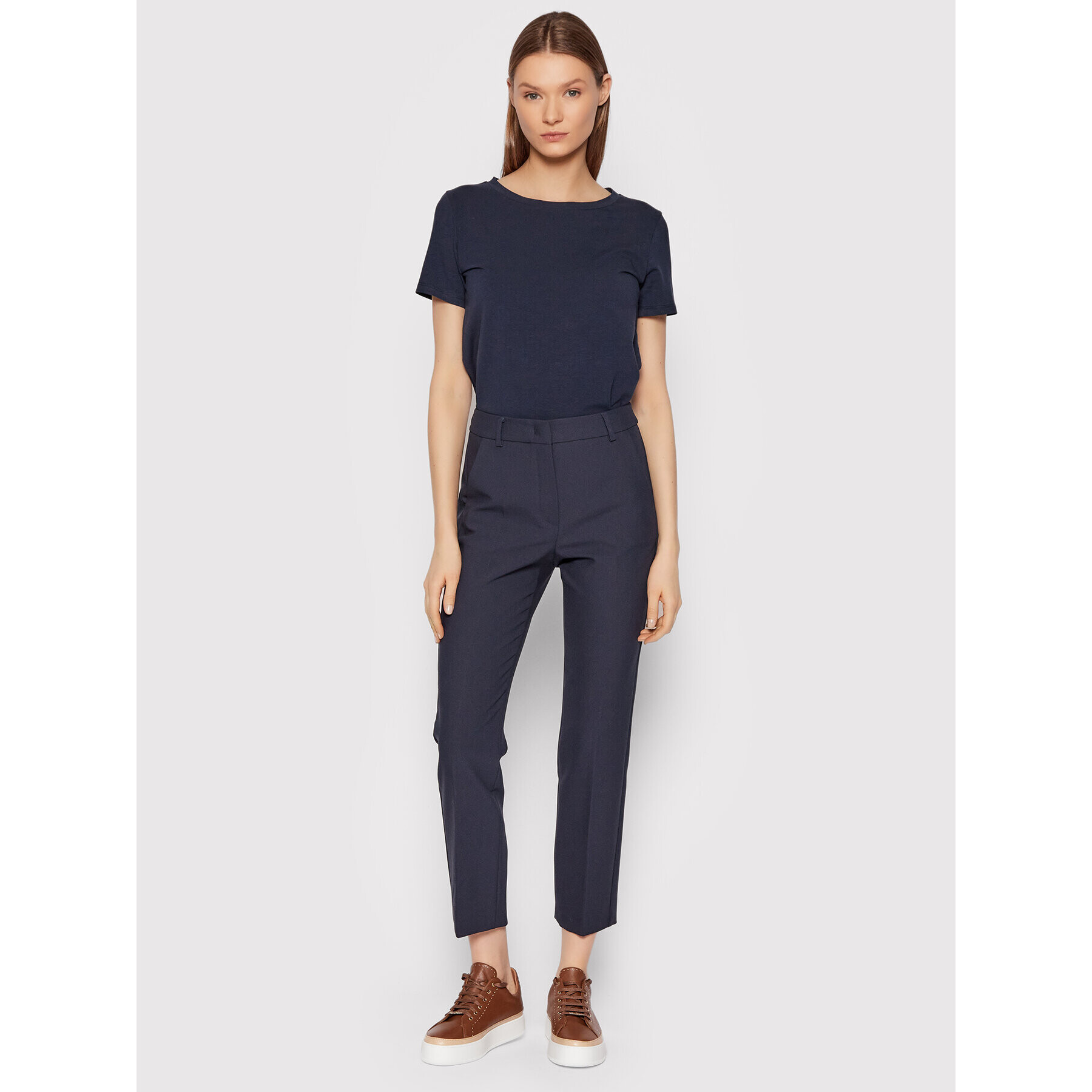 Weekend Max Mara Tricou Multib 59710227 Bleumarin Regular Fit - Pled.ro