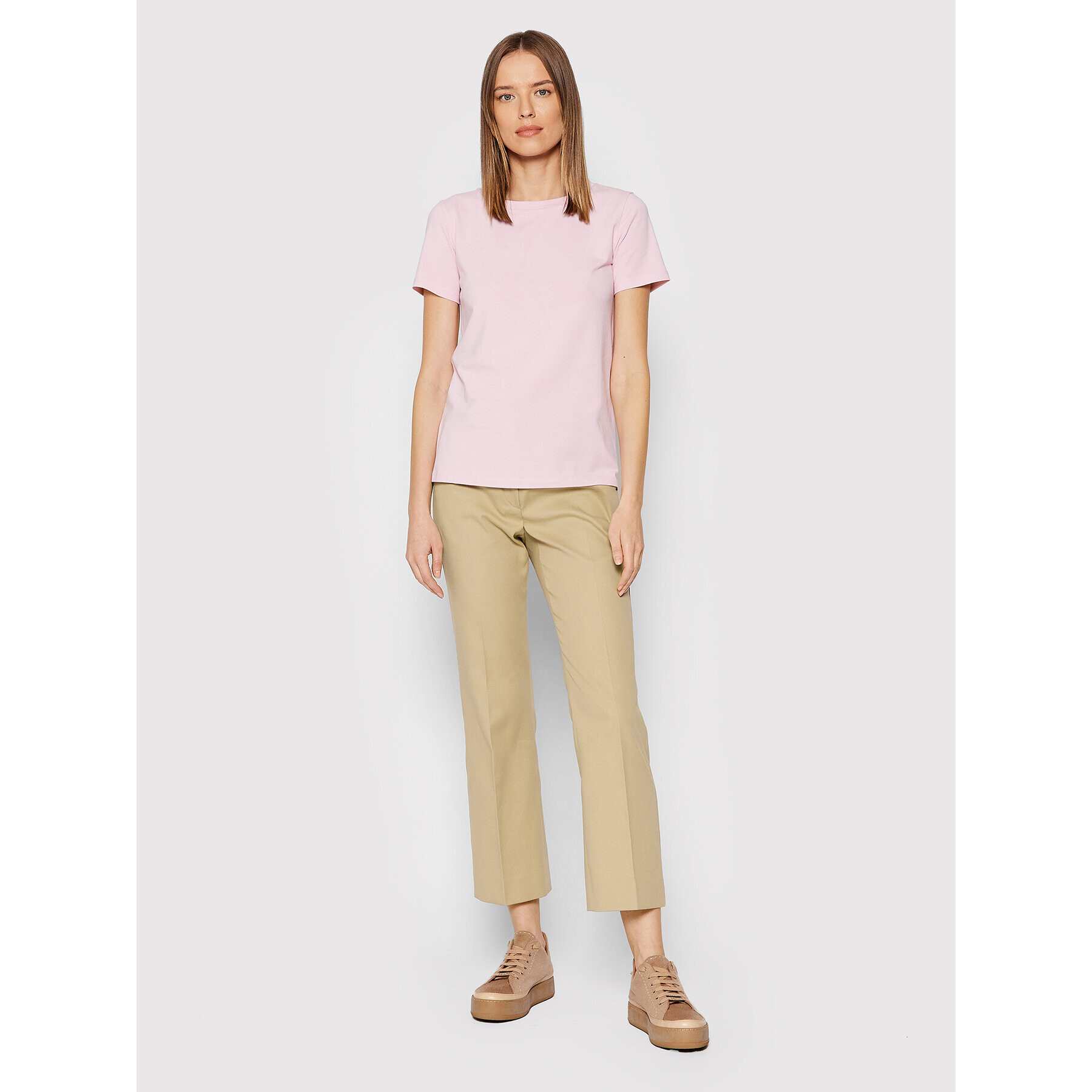 Weekend Max Mara Tricou Multib 59710227 Roz Regular Fit - Pled.ro