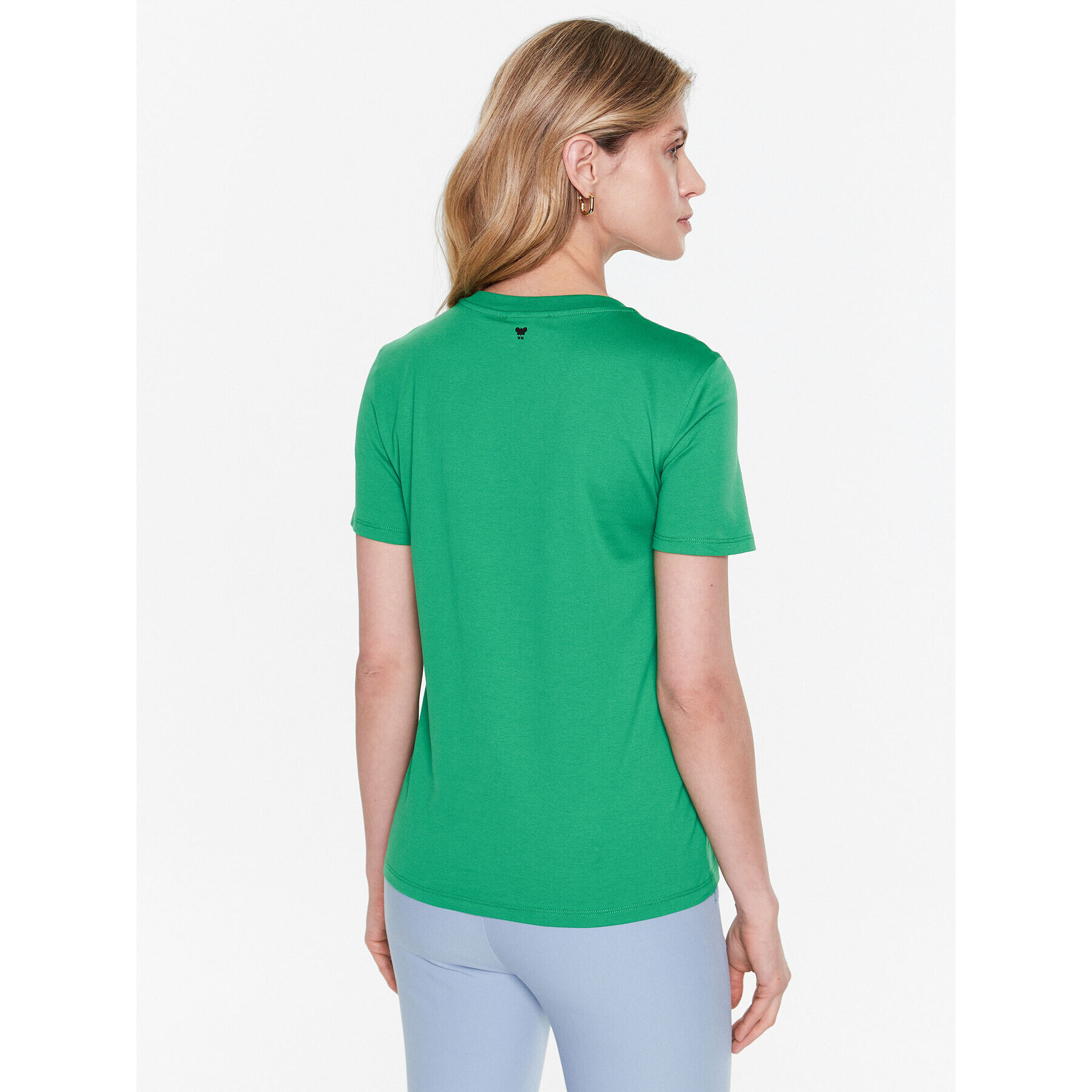 Weekend Max Mara Tricou Polka 23597102 Verde Regular Fit - Pled.ro