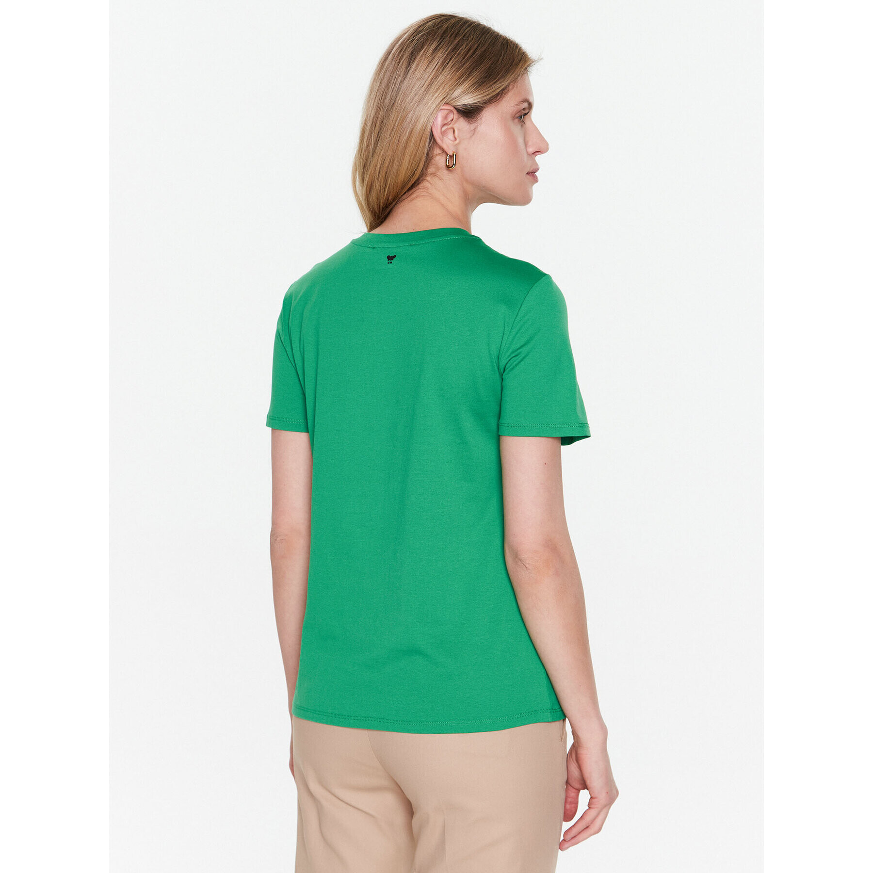 Weekend Max Mara Tricou Polka 23597102 Verde Regular Fit - Pled.ro