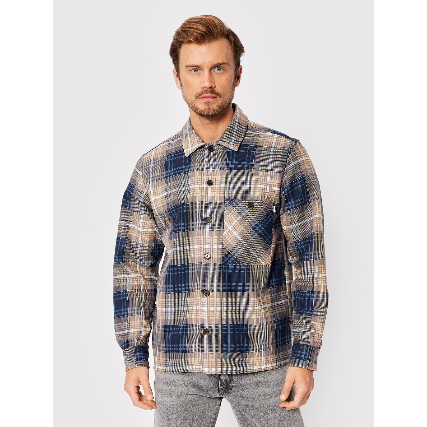 Woodbird Cămașă Buel Check 2236-706 Bleumarin Regular Fit - Pled.ro