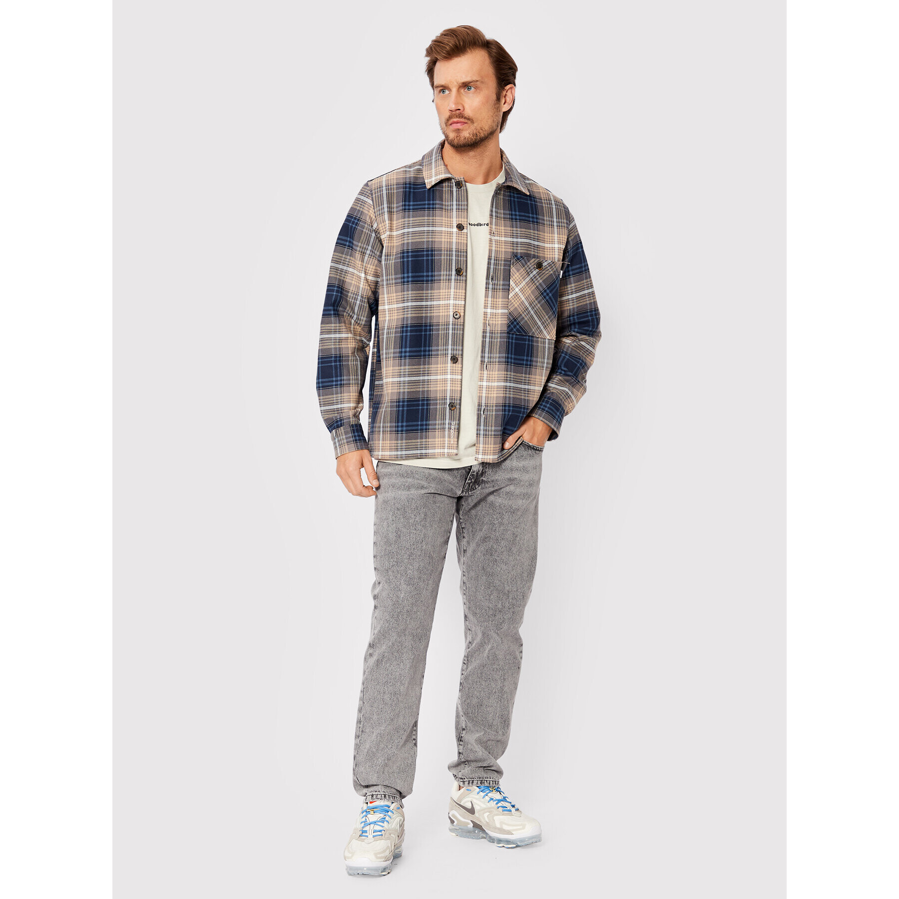 Woodbird Cămașă Buel Check 2236-706 Bleumarin Regular Fit - Pled.ro