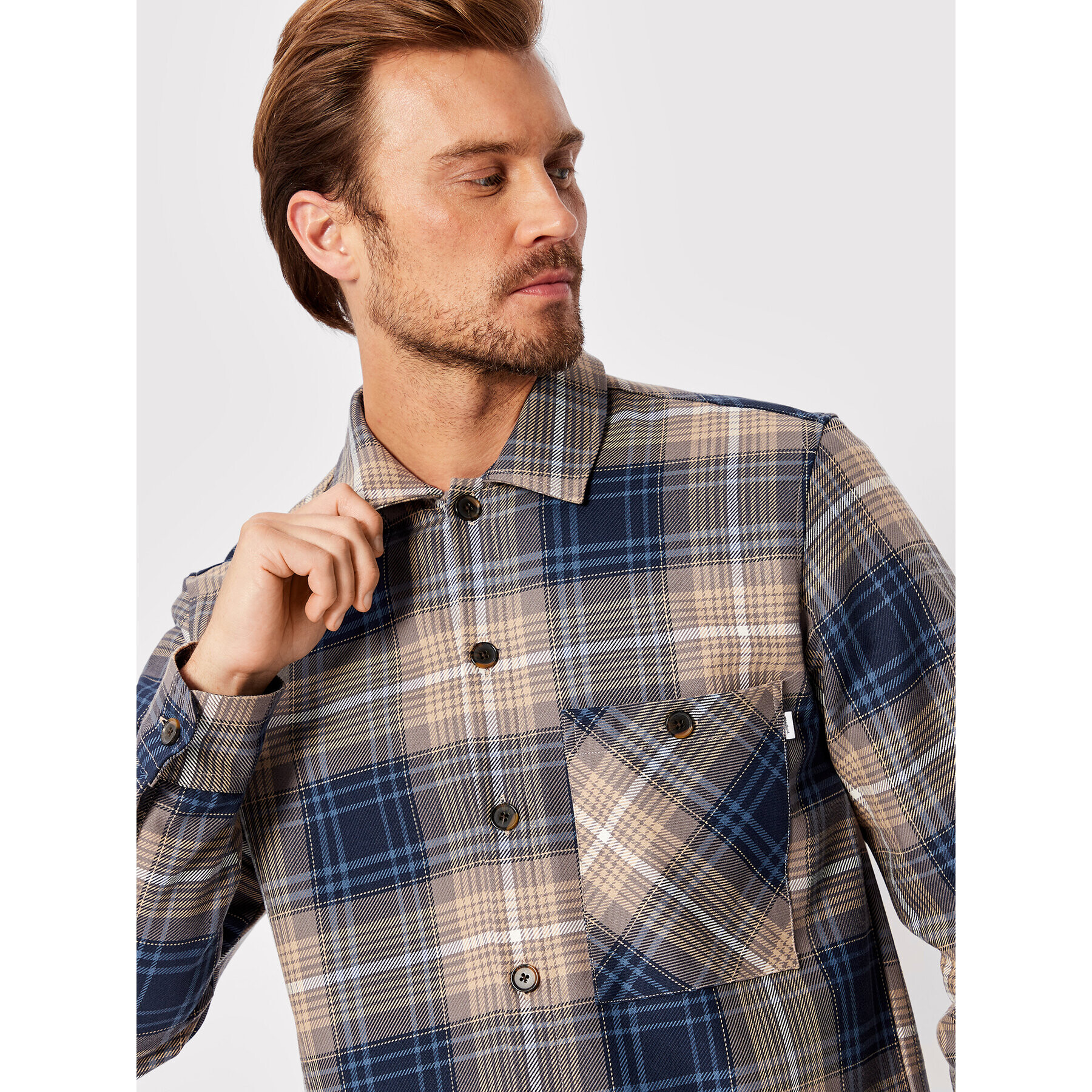 Woodbird Cămașă Buel Check 2236-706 Bleumarin Regular Fit - Pled.ro