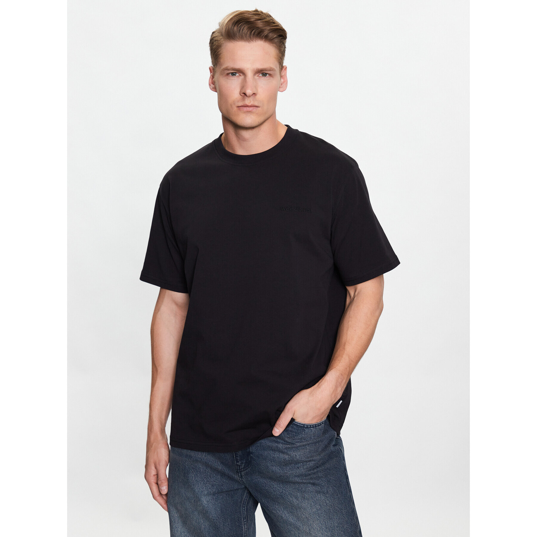 Woodbird Tricou Baine Base 2216-430 Negru Regular Fit - Pled.ro