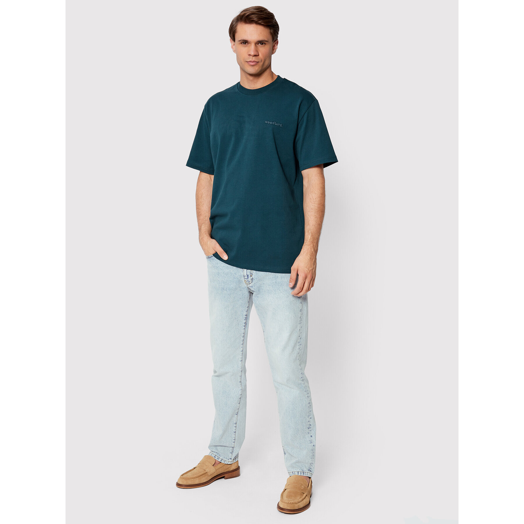 Woodbird Tricou Baine Base 2216-430 Verde Regular Fit - Pled.ro