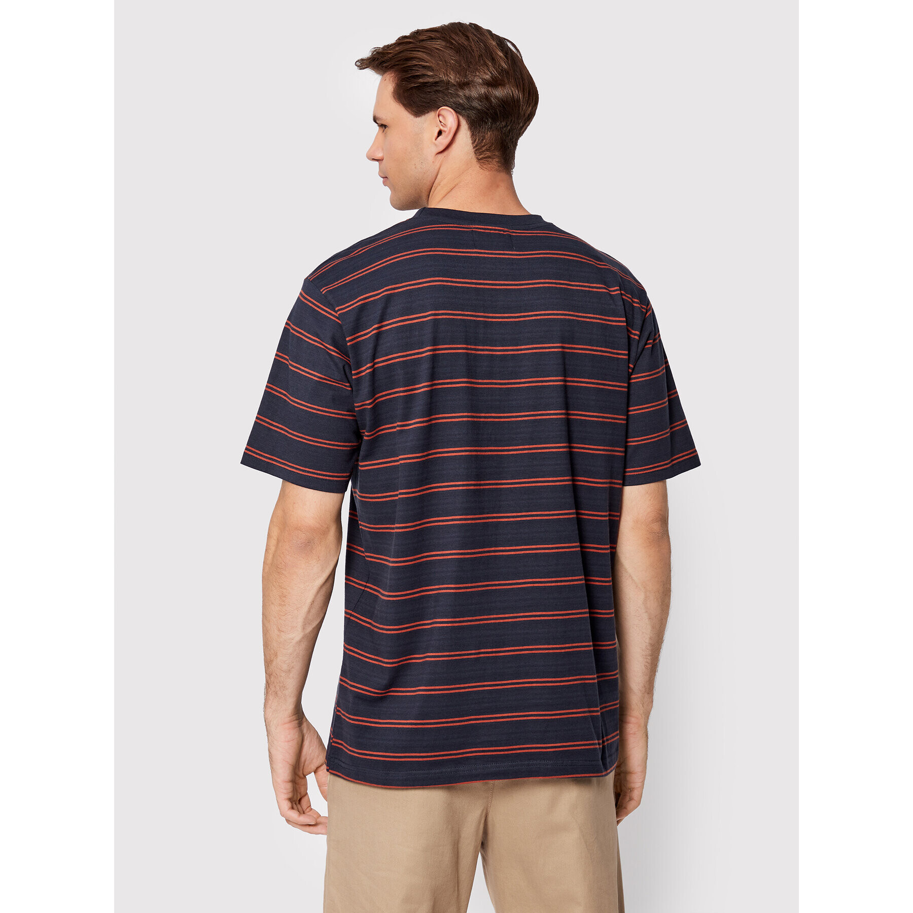 Woodbird Tricou Brock Stripe 2236-401 Bleumarin Regular Fit - Pled.ro