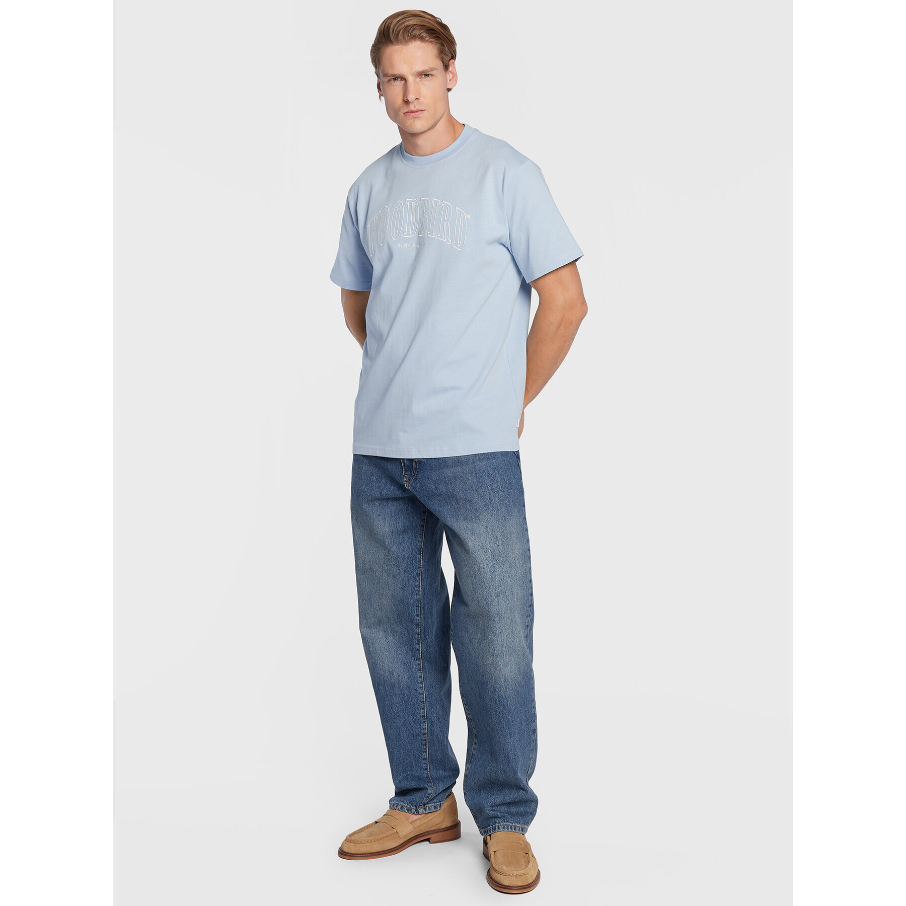 Woodbird Tricou Rics Cover 2246-402 Albastru Regular Fit - Pled.ro