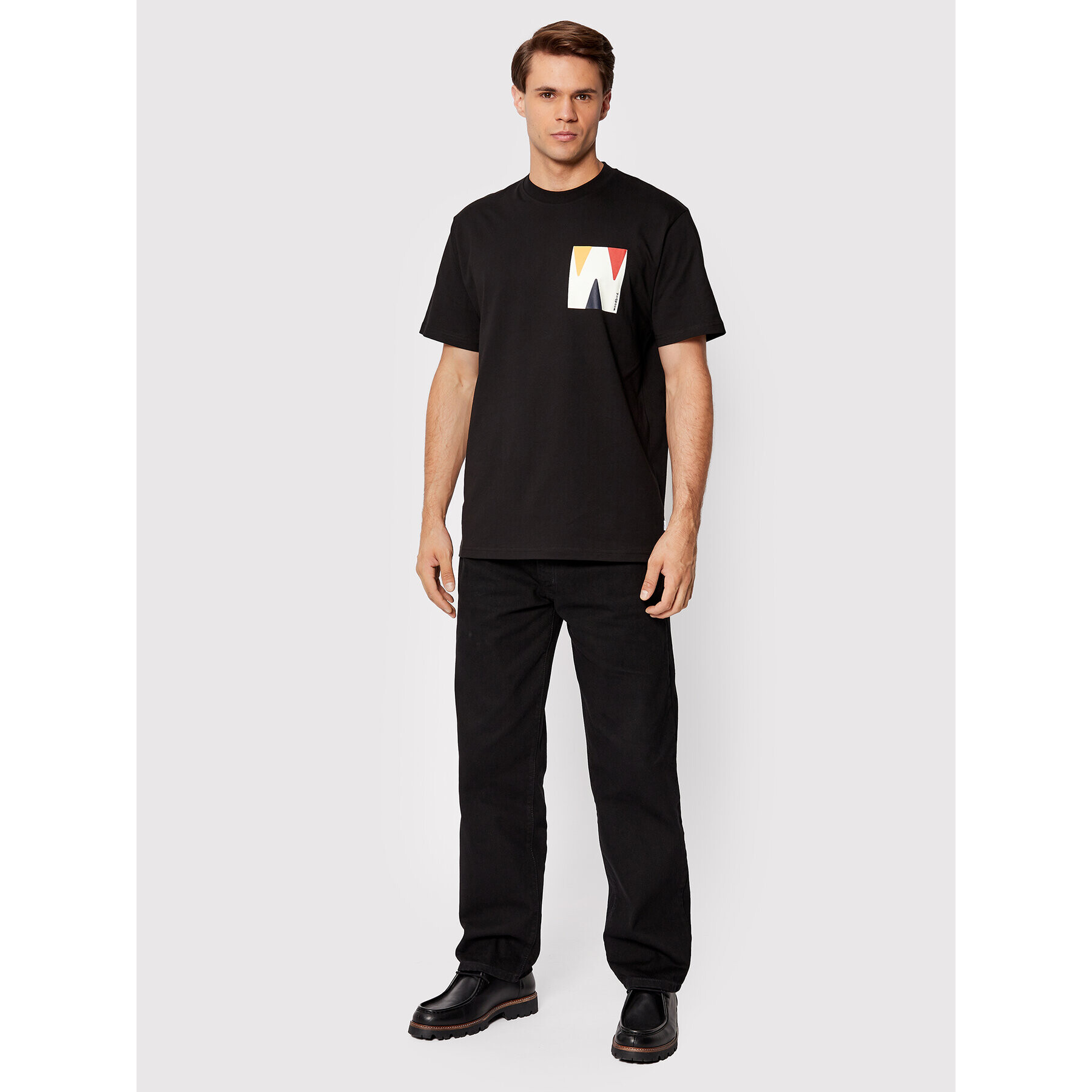 Woodbird Tricou Trope Box 2236-411 Negru Regular Fit - Pled.ro