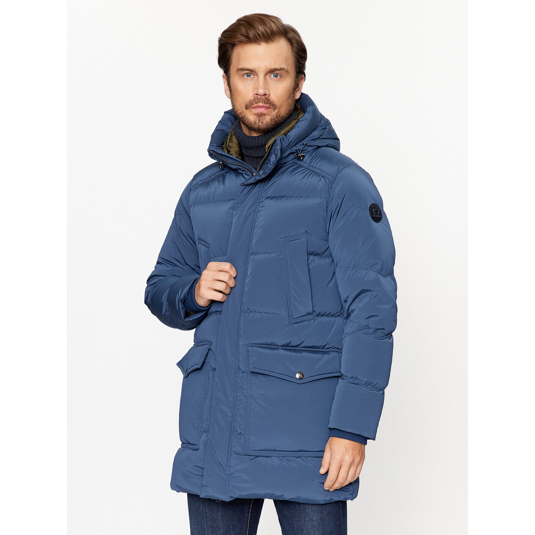 Woolrich Geacă din puf Premium CFWOOU0775MRUT3515 Bleumarin Regular Fit - Pled.ro