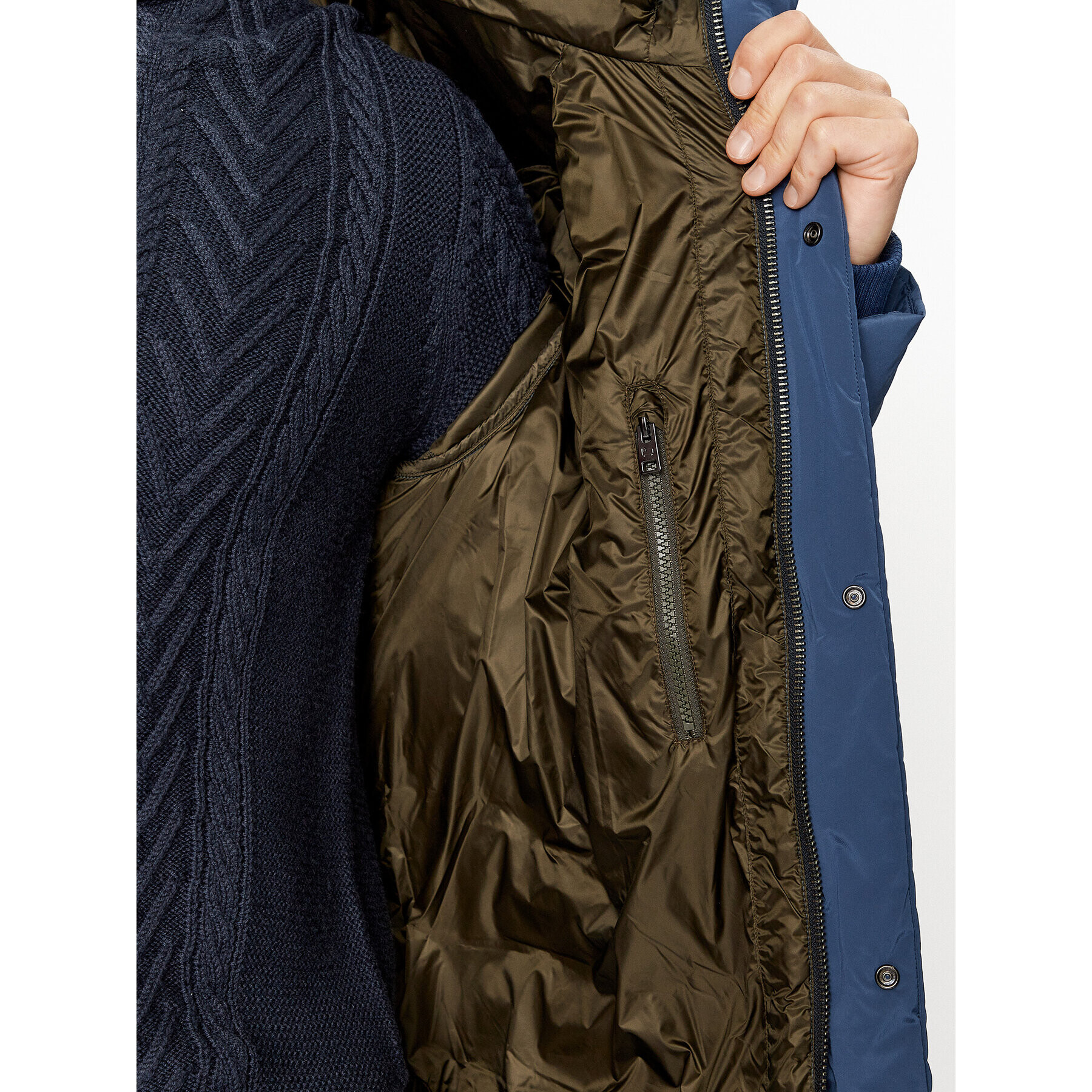 Woolrich Geacă din puf Premium CFWOOU0775MRUT3515 Bleumarin Regular Fit - Pled.ro