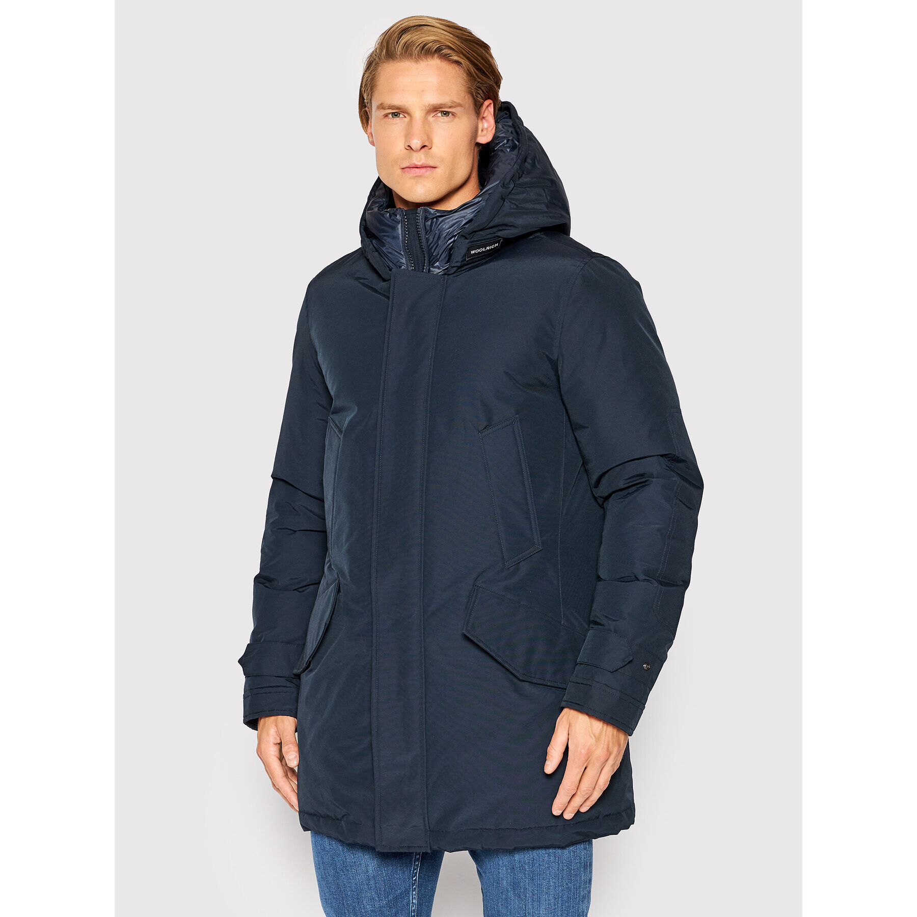 Woolrich Geacă de iarnă Polar High Collar CFWOOU0487MRUT0001 Bleumarin Regular Fit - Pled.ro