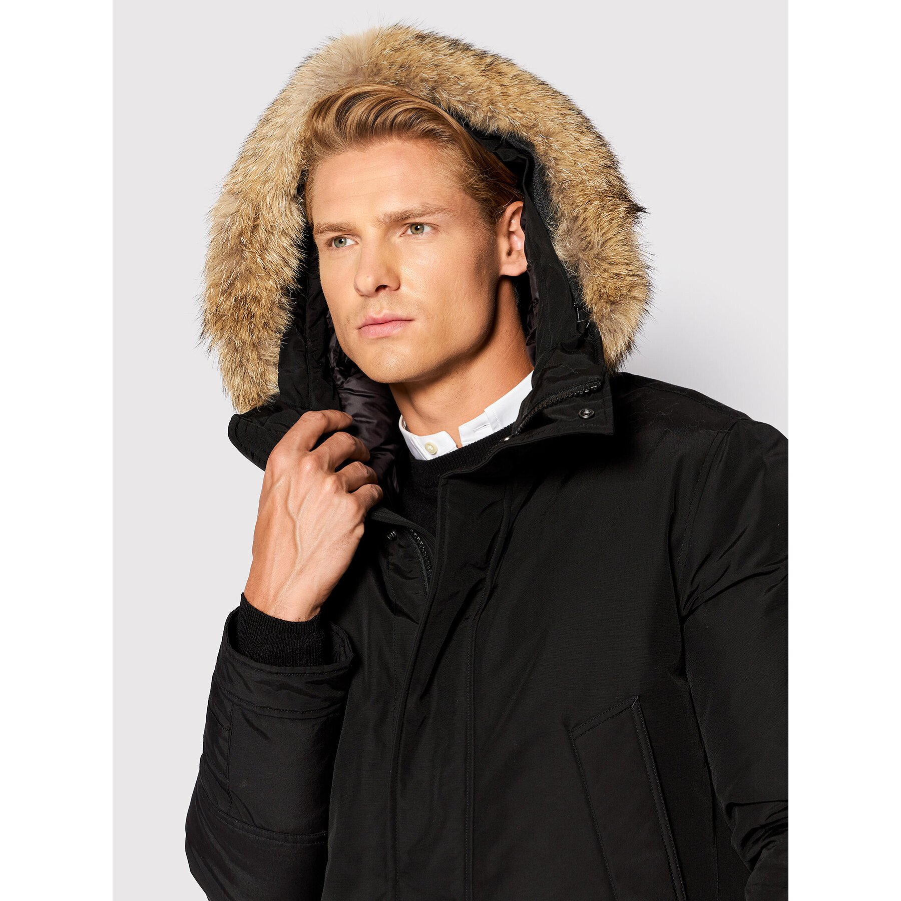 Woolrich Hanorac Polar CFWOOU0486MRUT0001 Negru Regular Fit - Pled.ro