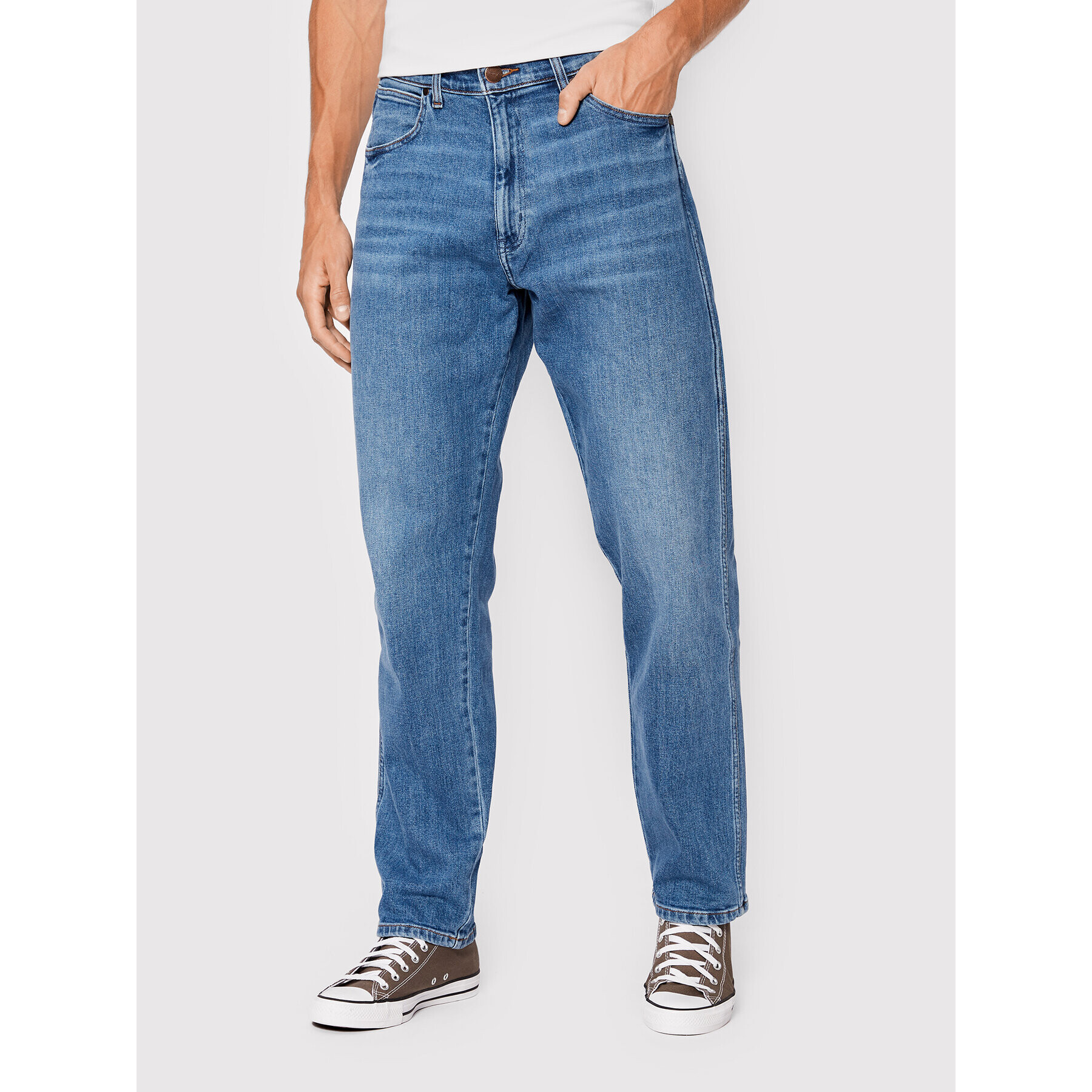 Wrangler Blugi Frontier W16VJX21Y Albastru Relaxed Fit - Pled.ro