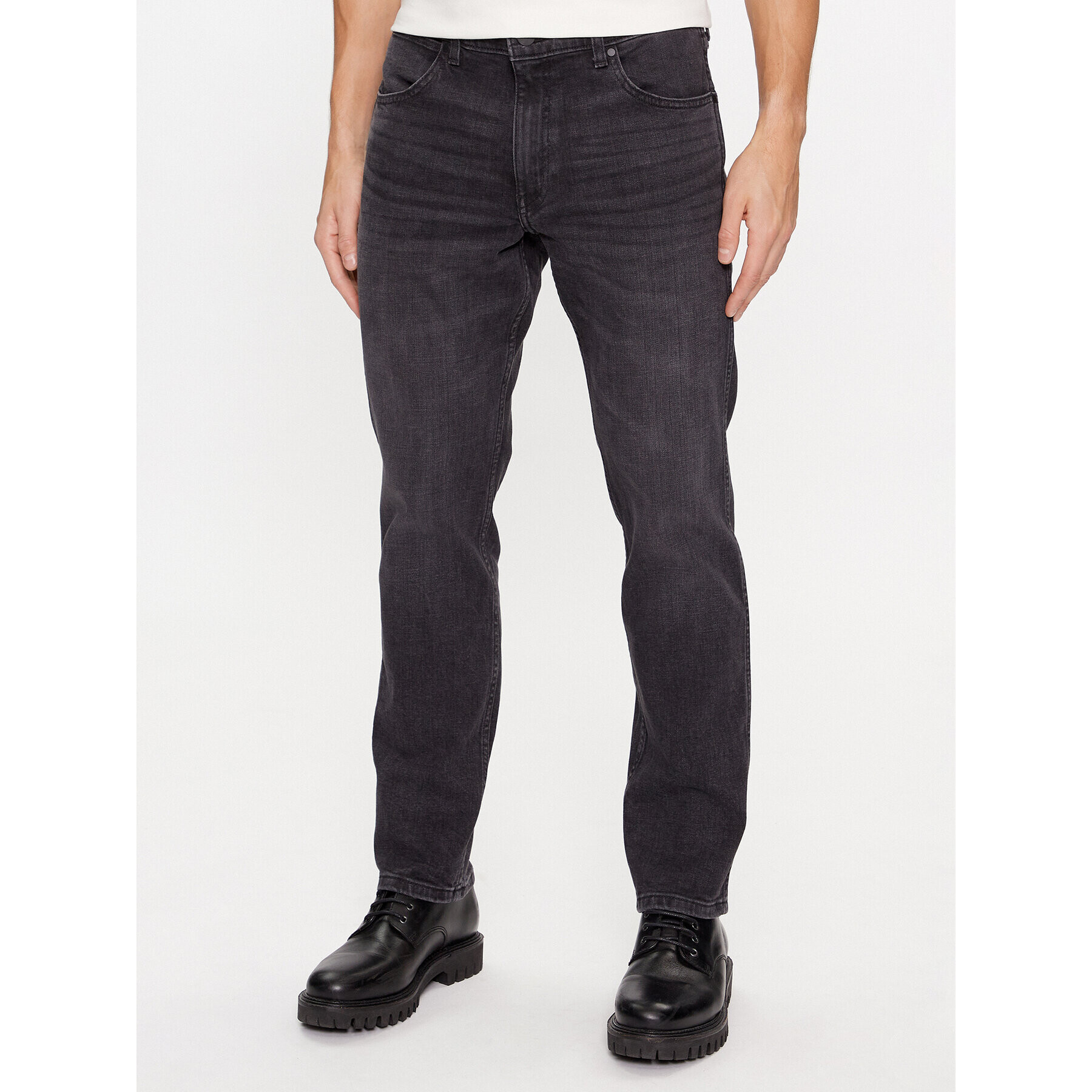 Wrangler Blugi Greensboro 112341417 Negru Regular Fit - Pled.ro