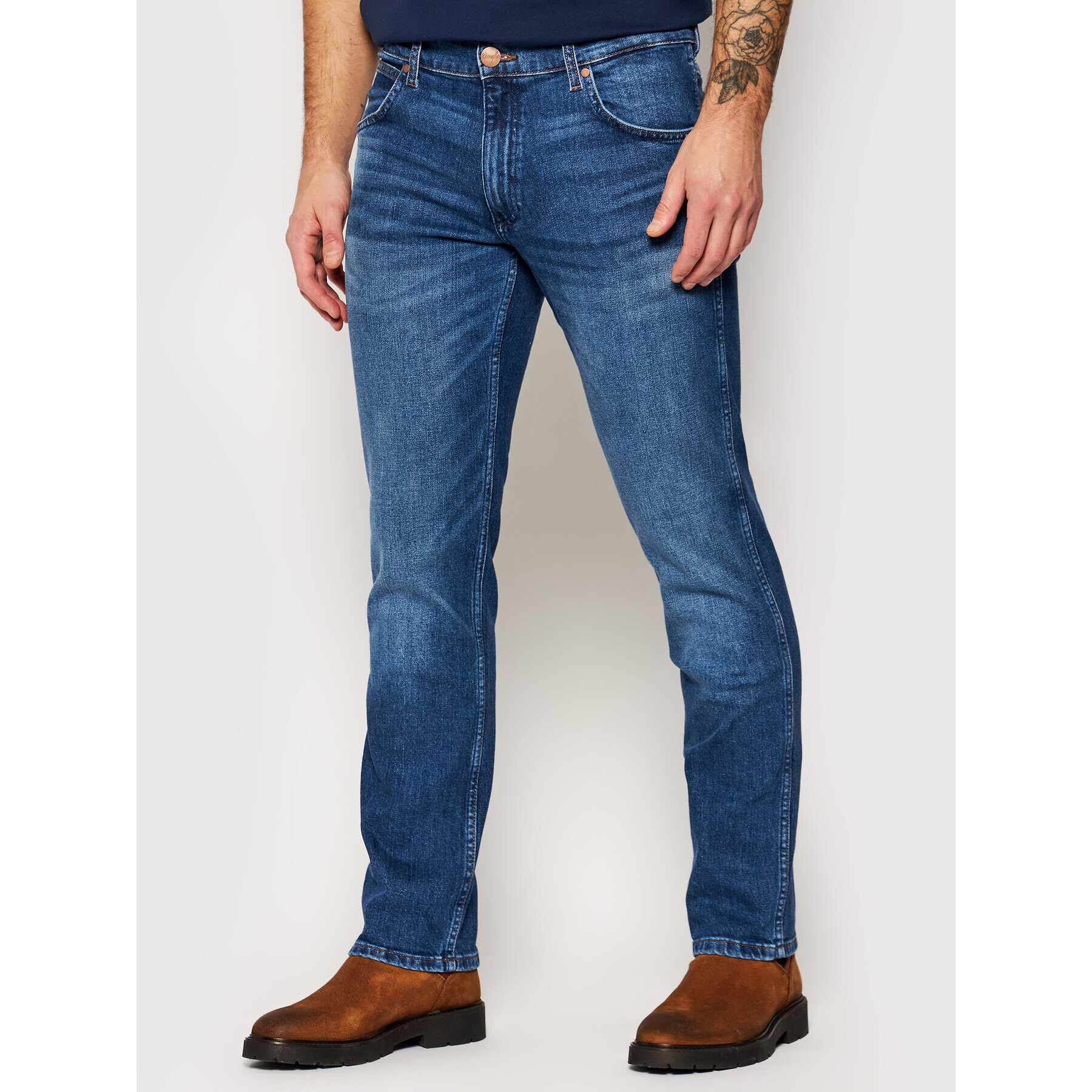 Wrangler Blugi Greensboro W15QJX246 Albastru Regular Fit - Pled.ro