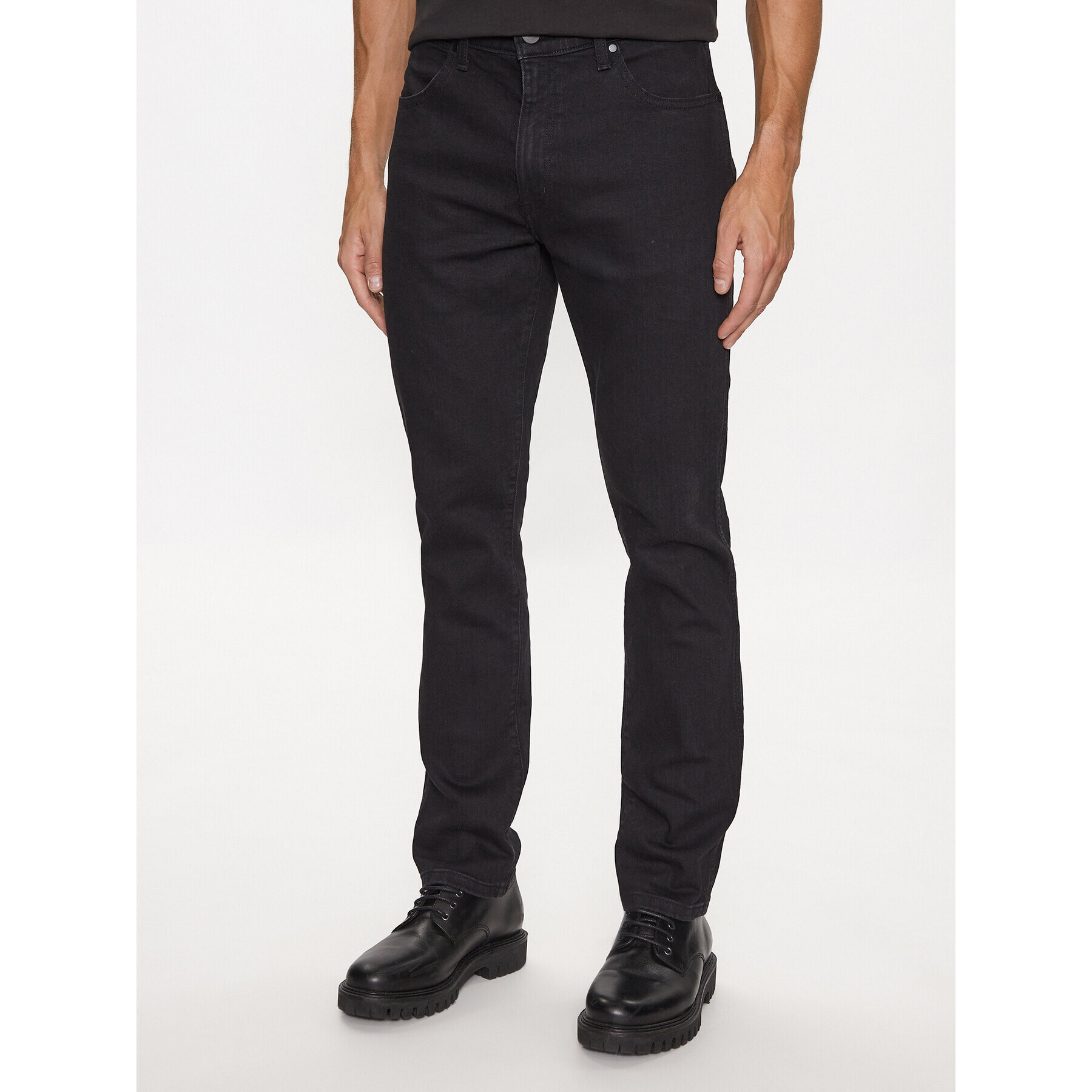 Wrangler Blugi Larston 112341423 Negru Slim Fit - Pled.ro