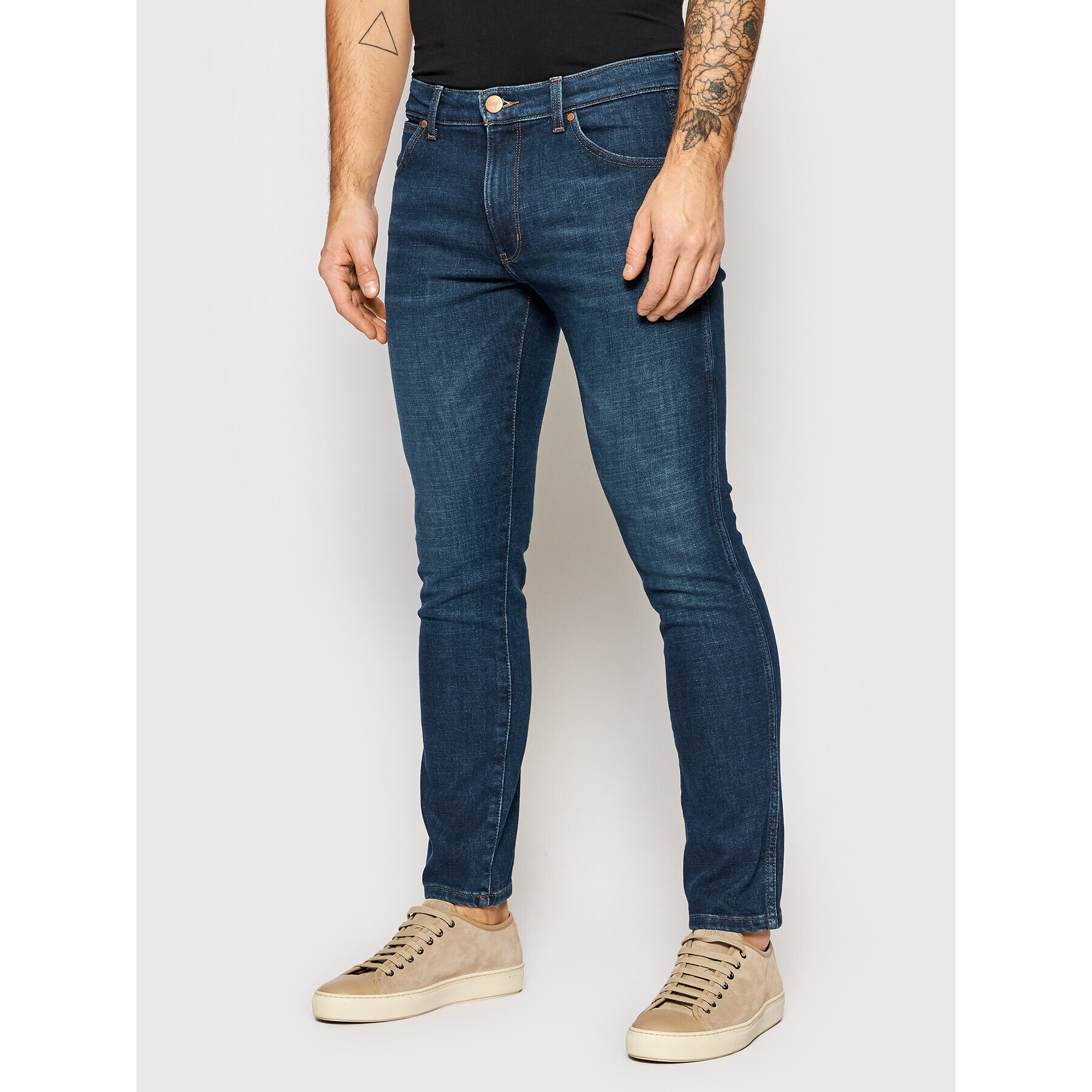 Wrangler Blugi Larston W18S28292 Bleumarin Slim Fit - Pled.ro