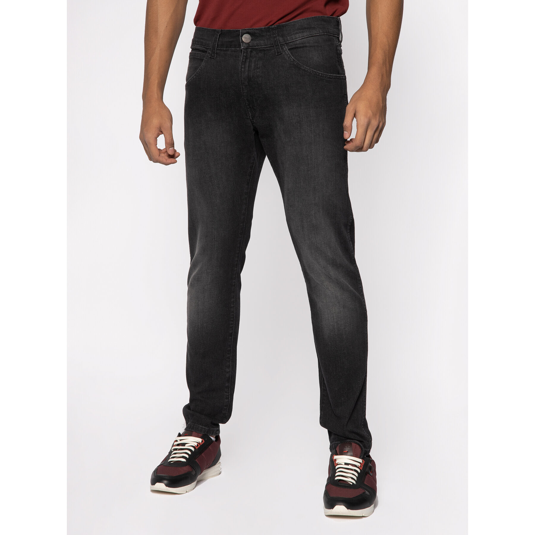 Wrangler Blugi Skinny Fit Bryson W14XHT120 Gri Skinny Fit - Pled.ro