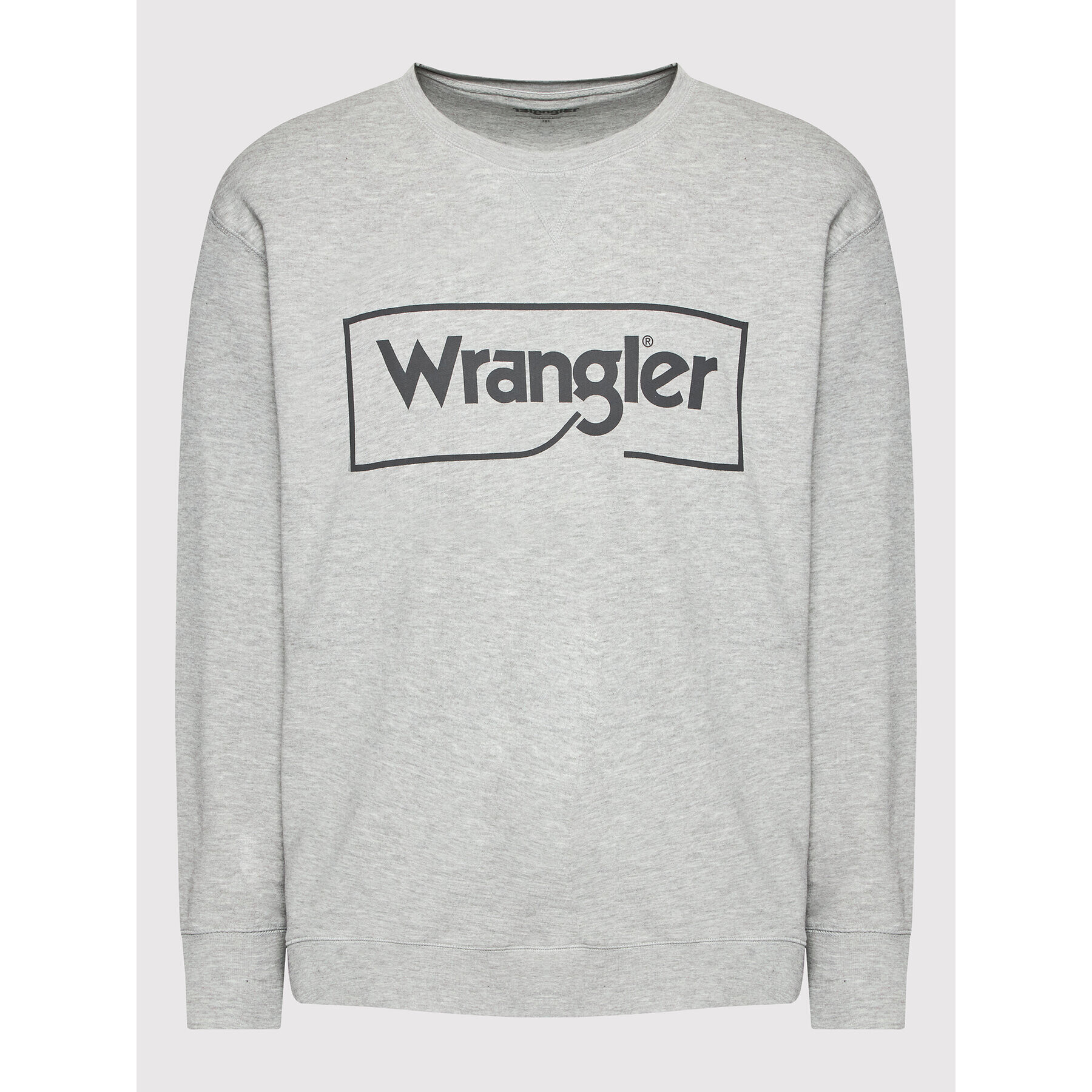 Wrangler Bluză Frame Logo Crew W662HAX37 Gri Regular Fit - Pled.ro