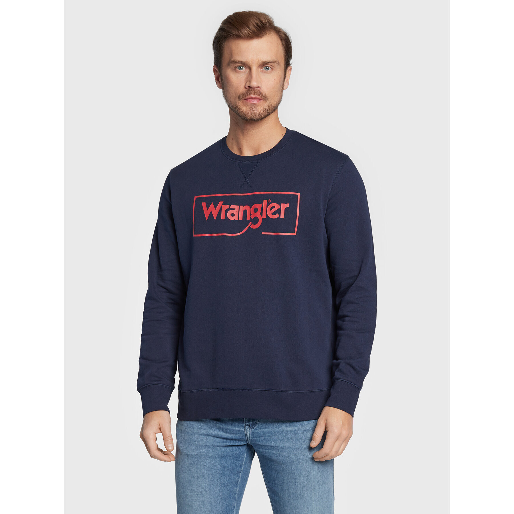 Wrangler Bluză Frame Logo W662HA114 112320240 Bleumarin Regular Fit - Pled.ro