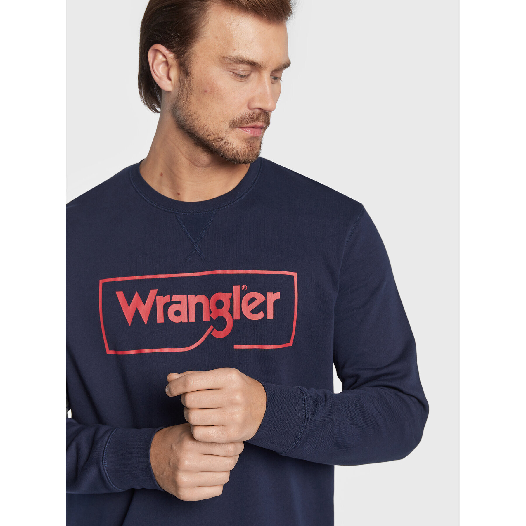 Wrangler Bluză Frame Logo W662HA114 112320240 Bleumarin Regular Fit - Pled.ro