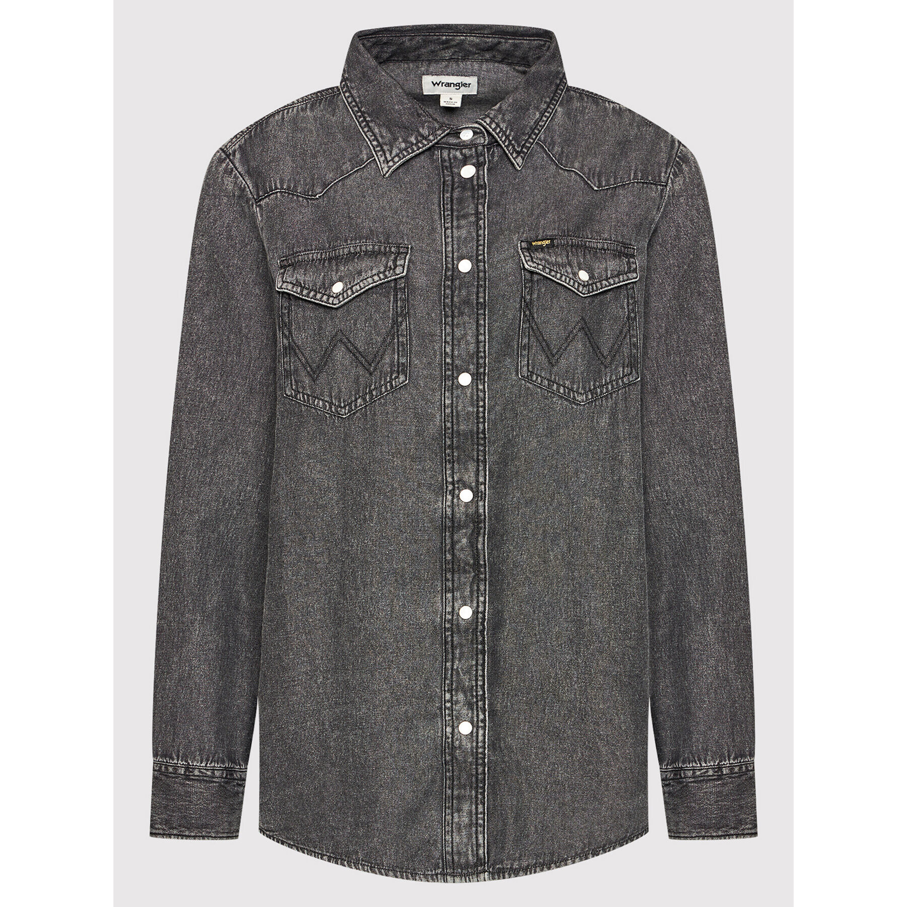 Wrangler Cămașă Heritage W5S96L339 Negru Regular Fit - Pled.ro