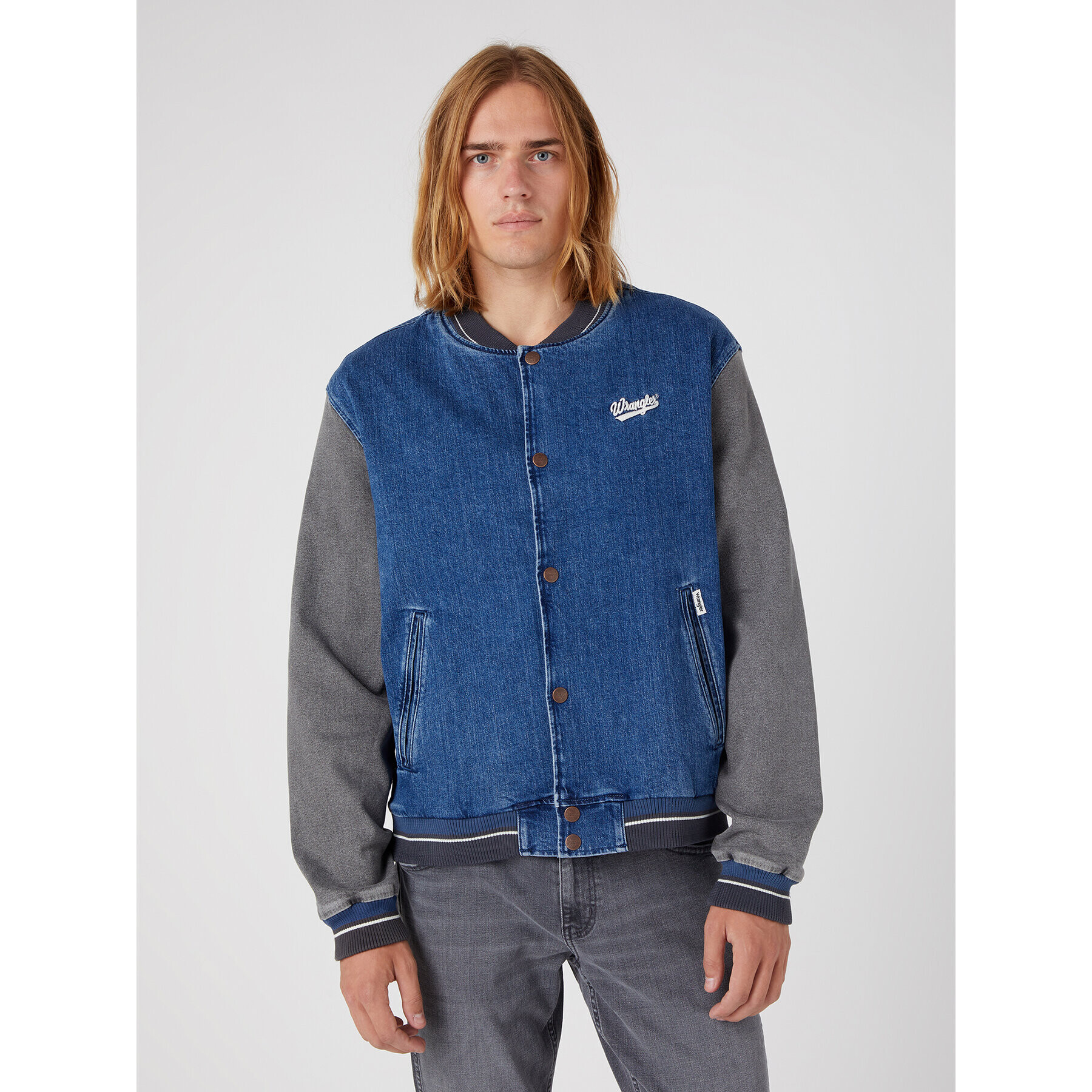 Wrangler Geacă bomber Baseball W48272Z90 112331618 Albastru Regular Fit - Pled.ro