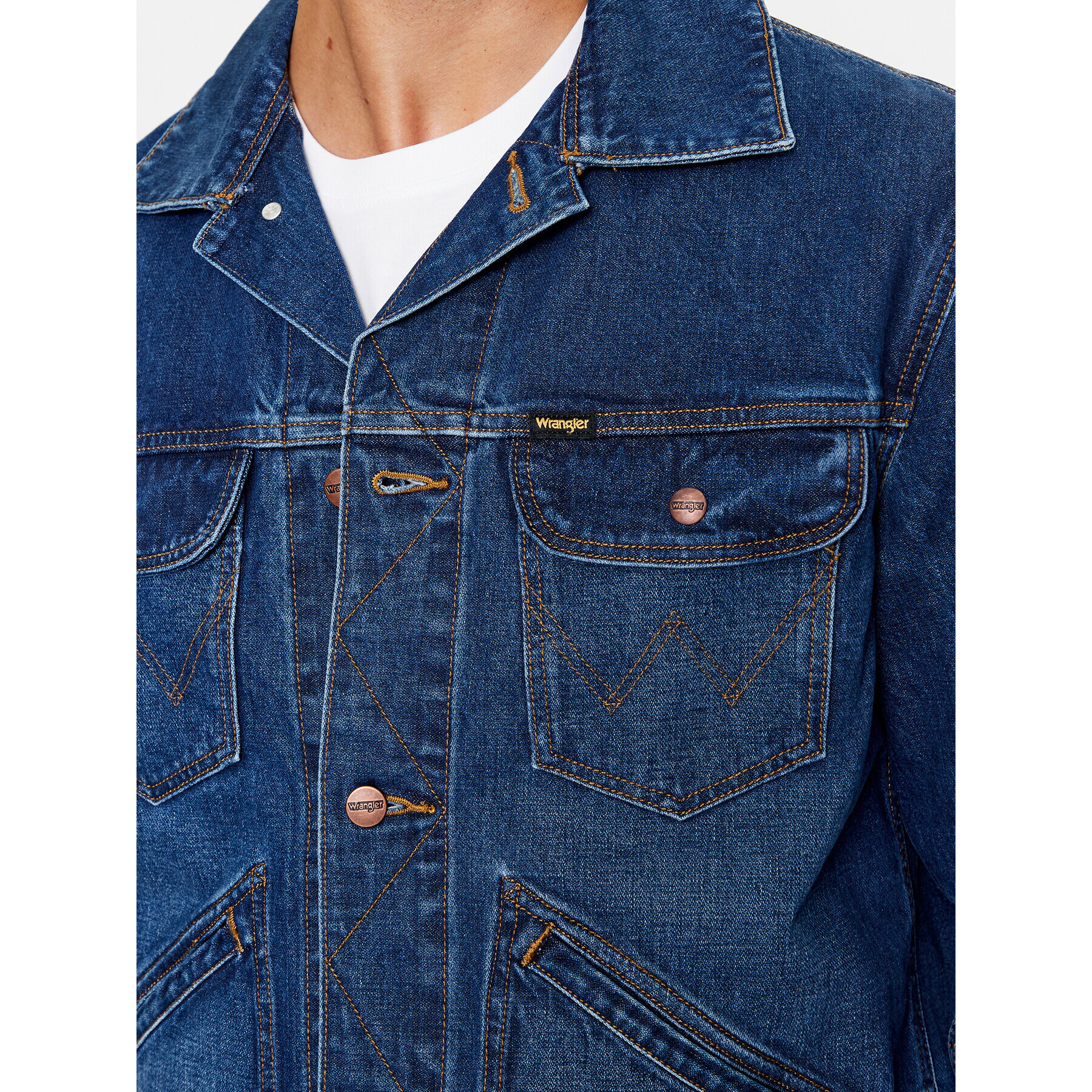 Wrangler Geacă de blugi 124Mj 112341043 Albastru Regular Fit - Pled.ro