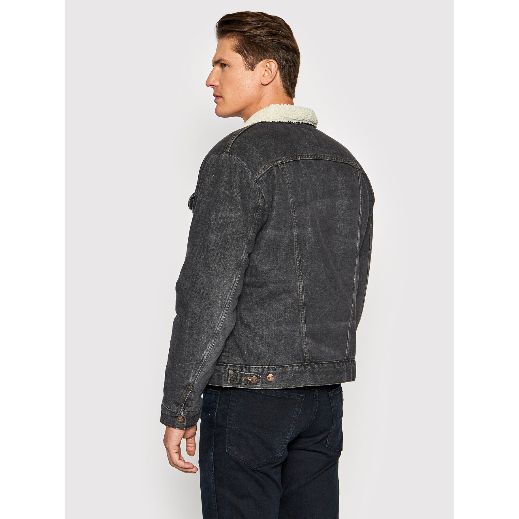 Wrangler Geacă de blugi 124MJ Sherpa W4MSV2339 Negru Regular Fit - Pled.ro