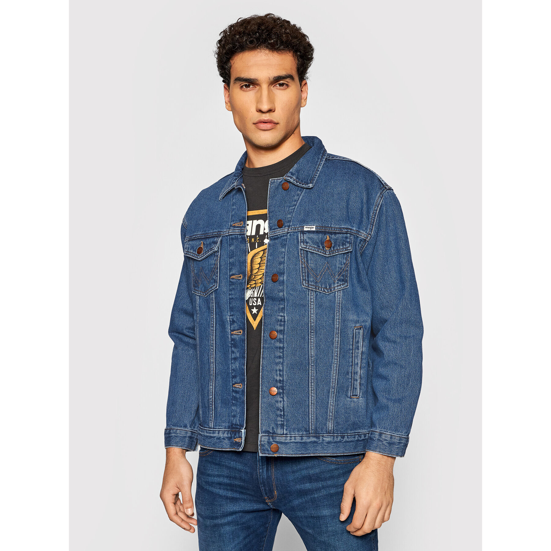 Wrangler Geacă de blugi Heritage W4364933V Bleumarin Regular Fit - Pled.ro