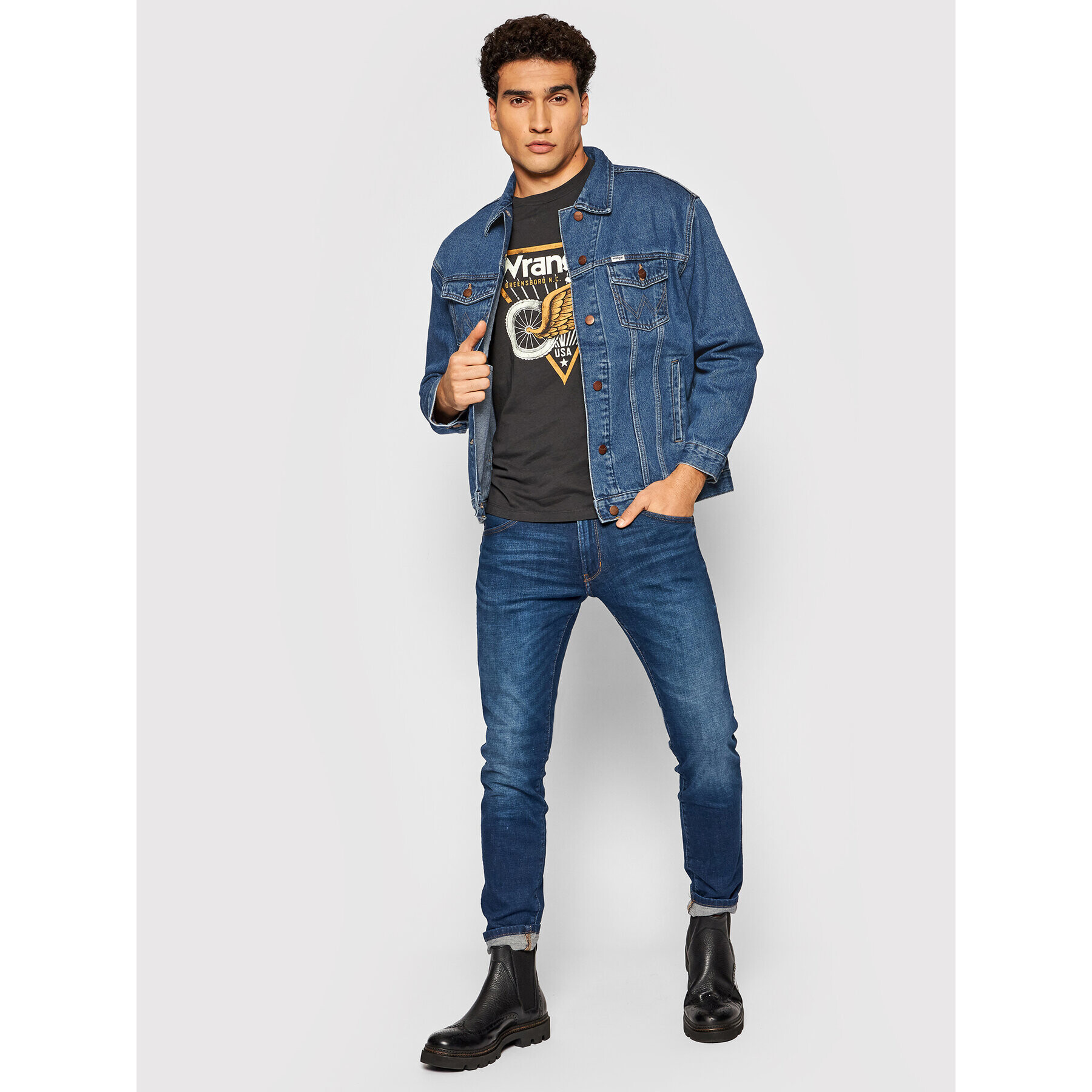 Wrangler Geacă de blugi Heritage W4364933V Bleumarin Regular Fit - Pled.ro