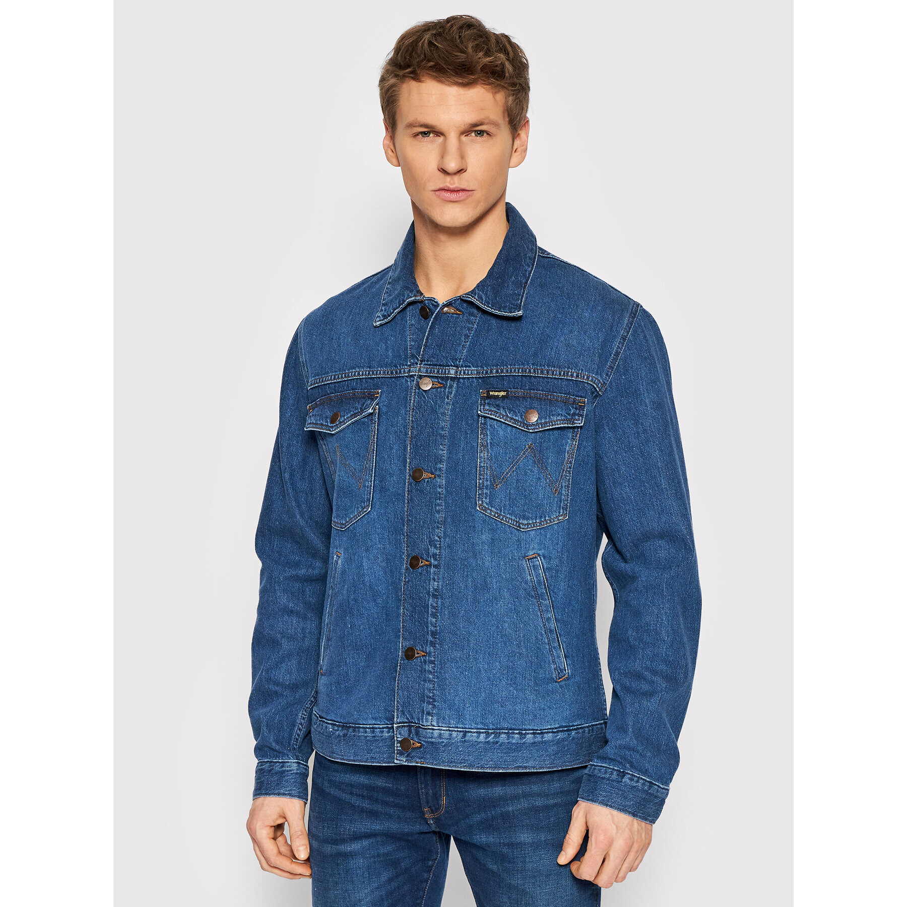 Wrangler Geacă de blugi W443ZB38R Albastru Regular Fit - Pled.ro