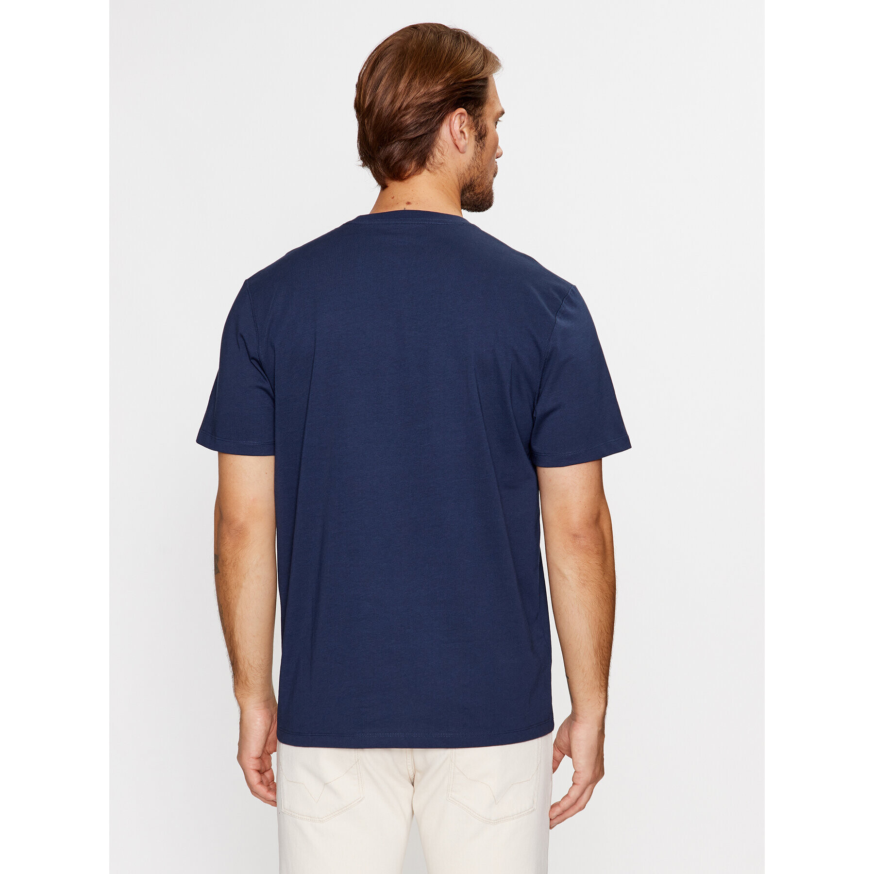 Wrangler Tricou Sign Off 112341127 Bleumarin Regular Fit - Pled.ro