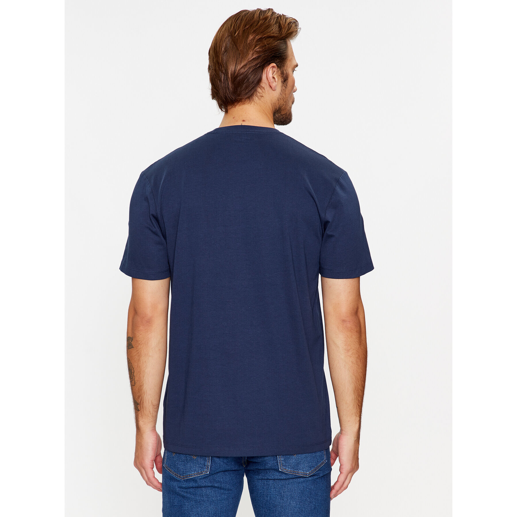 Wrangler Tricou 112341131 Bleumarin Regular Fit - Pled.ro