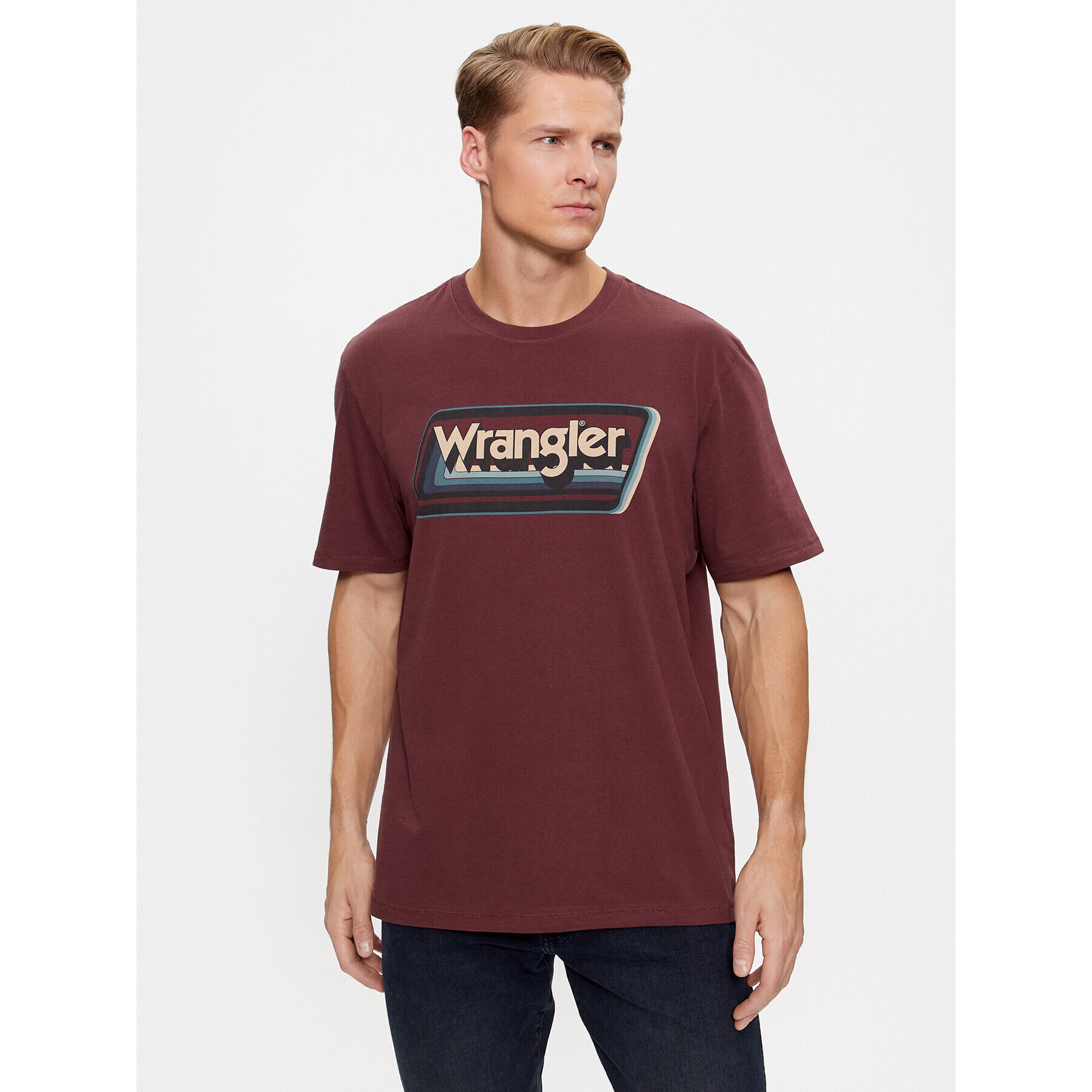 Wrangler Tricou 112341242 Maro Relaxed Fit - Pled.ro