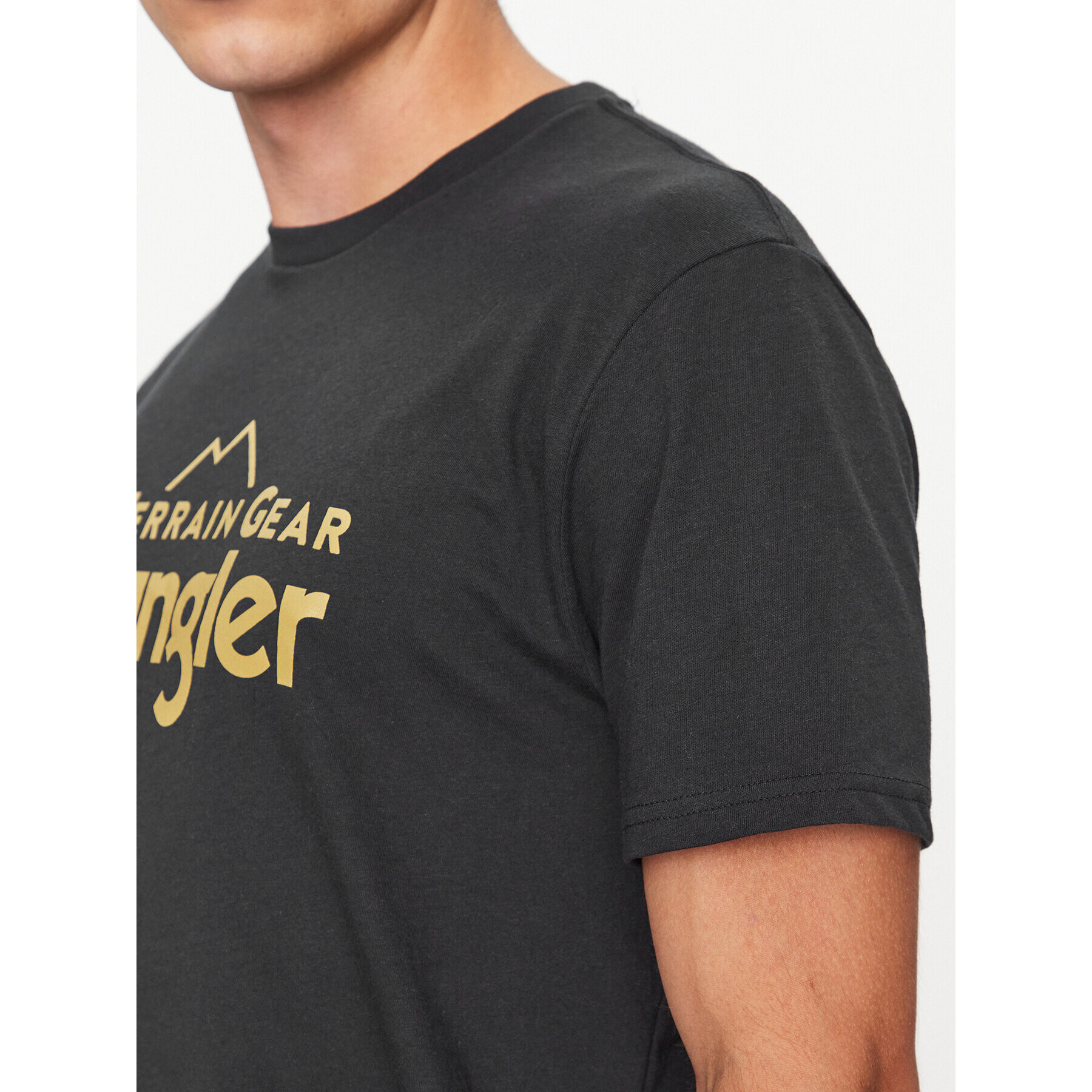 Wrangler Tricou Logo 112341249 Negru Regular Fit - Pled.ro