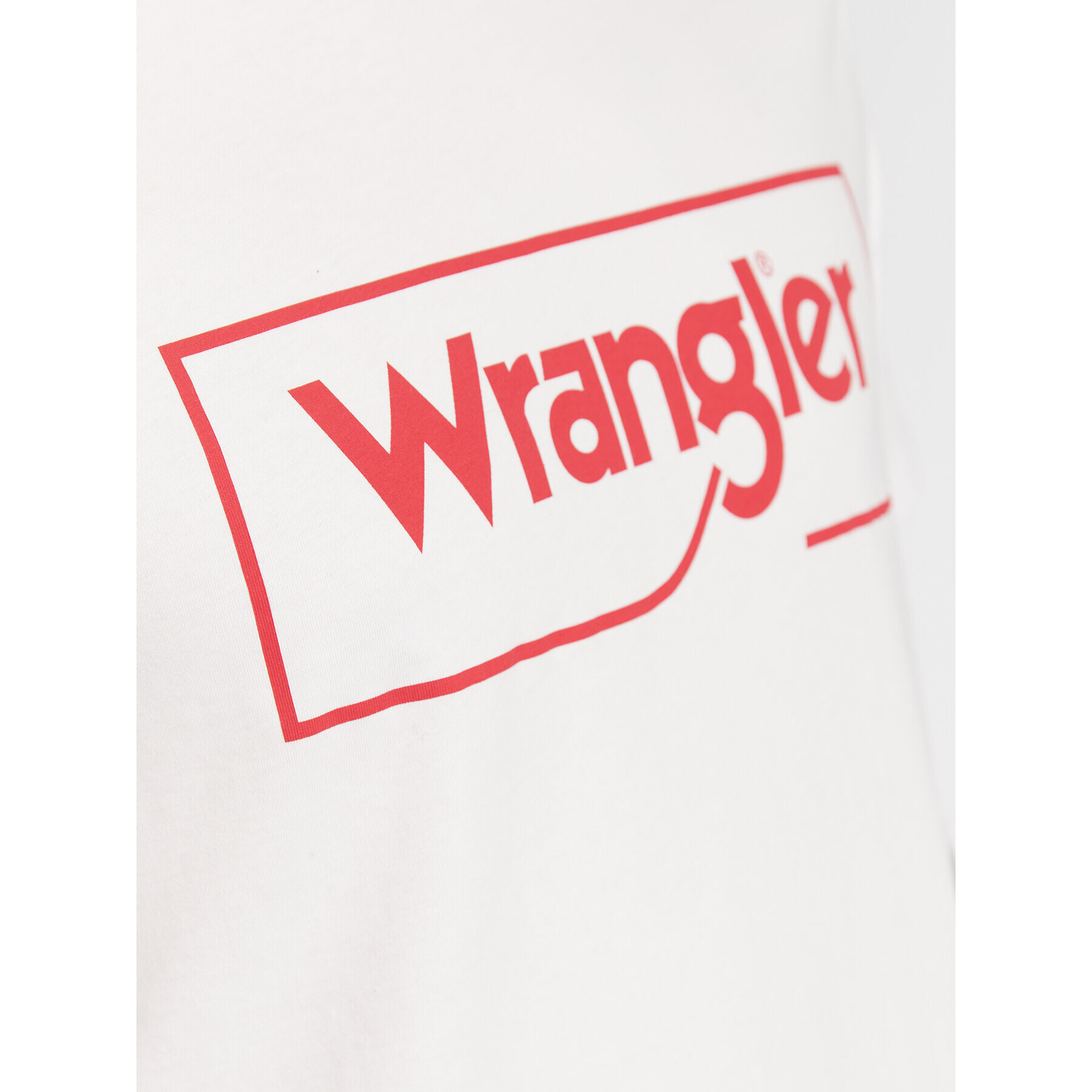 Wrangler Tricou Frame Logo W70JD3989 112319300 Alb Regular Fit - Pled.ro