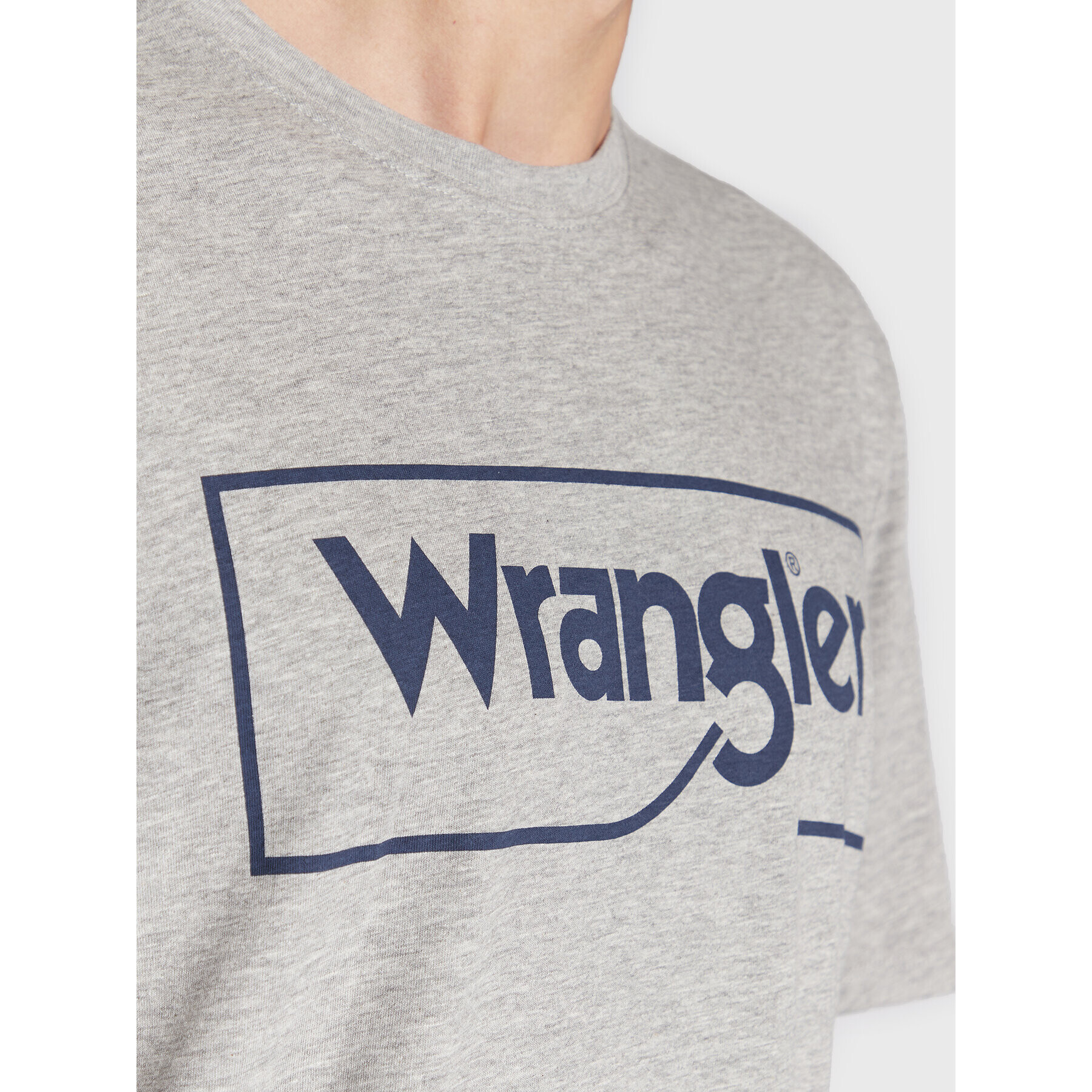 Wrangler Tricou Frame Logo W70JD3X37 112320767 Gri Regular Fit - Pled.ro