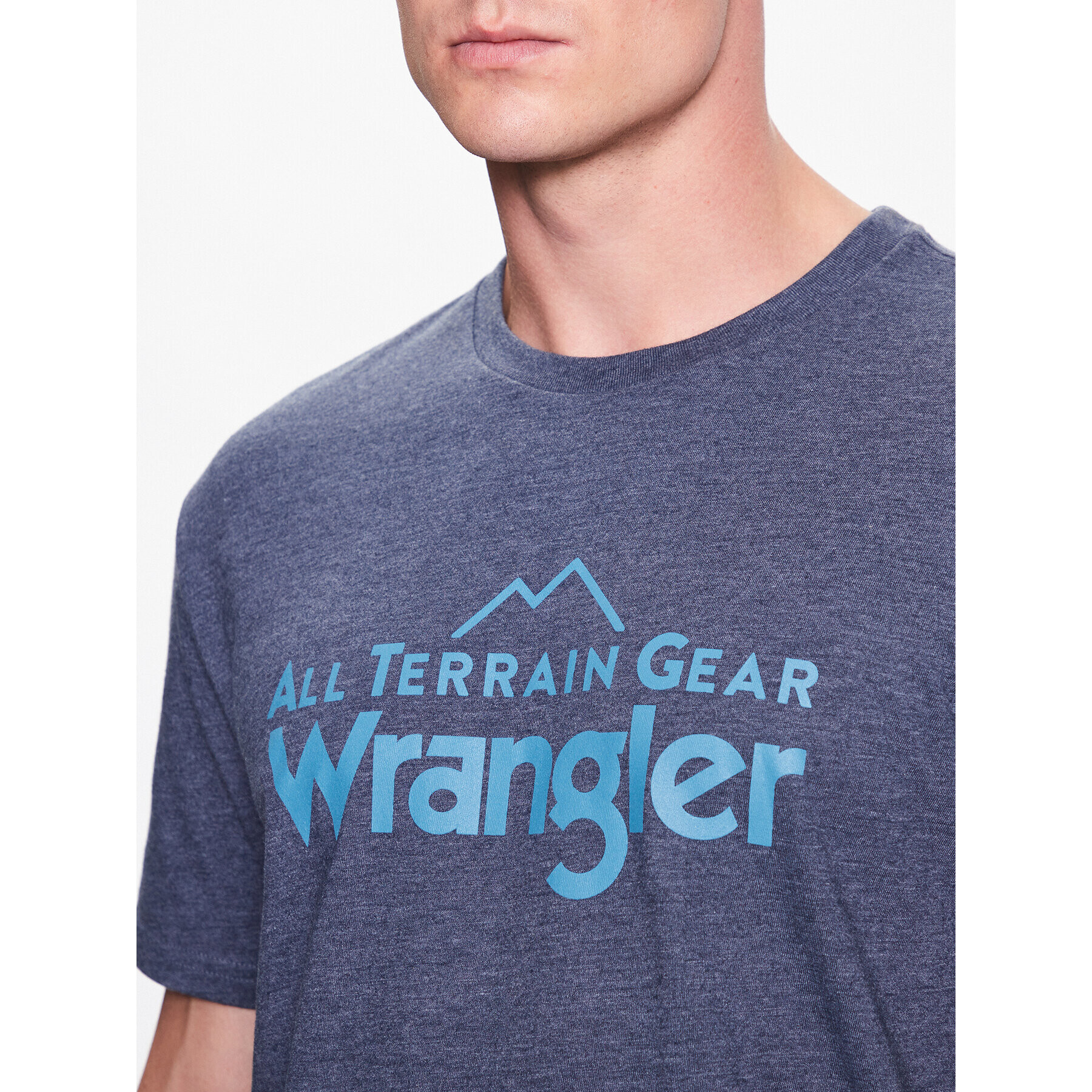 Wrangler Tricou Logo Tee WC5EGEC16 112335671 Bleumarin Regular Fit - Pled.ro