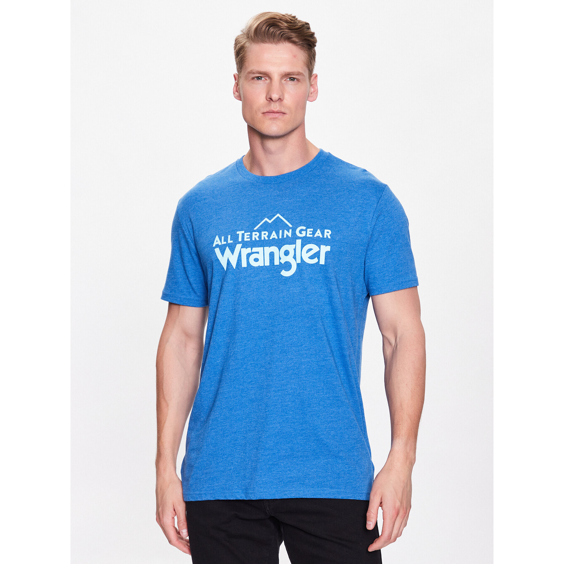 Wrangler Tricou Logo Tee WC5FGE47G 112335672 Albastru Regular Fit - Pled.ro