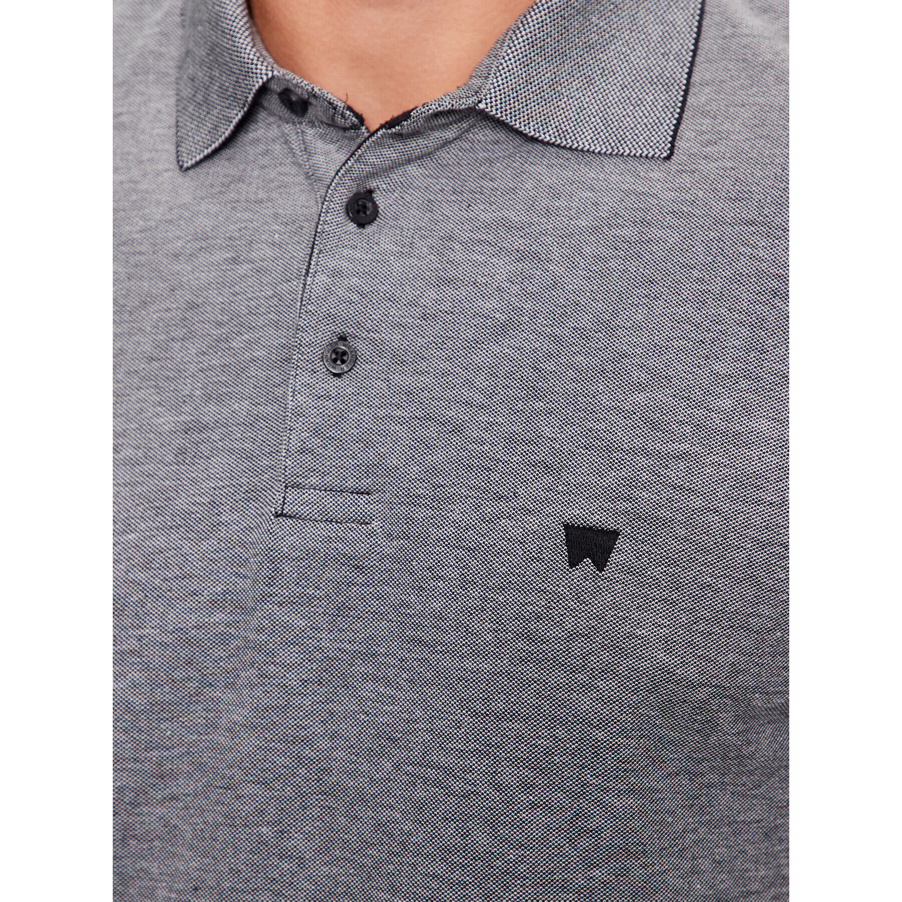 Wrangler Tricou polo Refined 112341118 Gri Regular Fit - Pled.ro