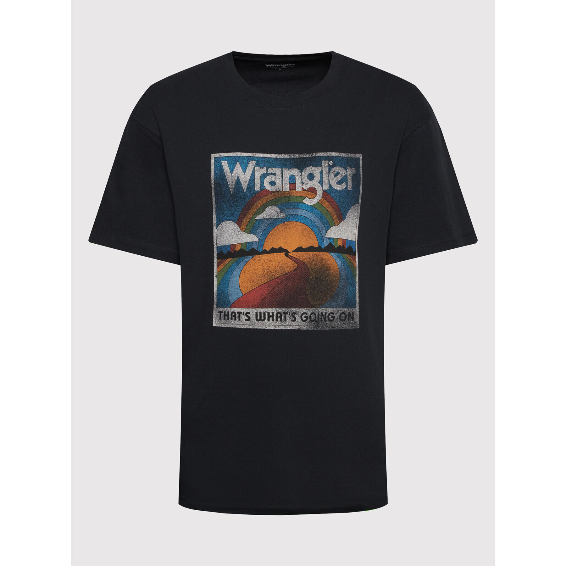 Wrangler Tricou Vintage W7L4GFXVD Negru Regular Fit - Pled.ro