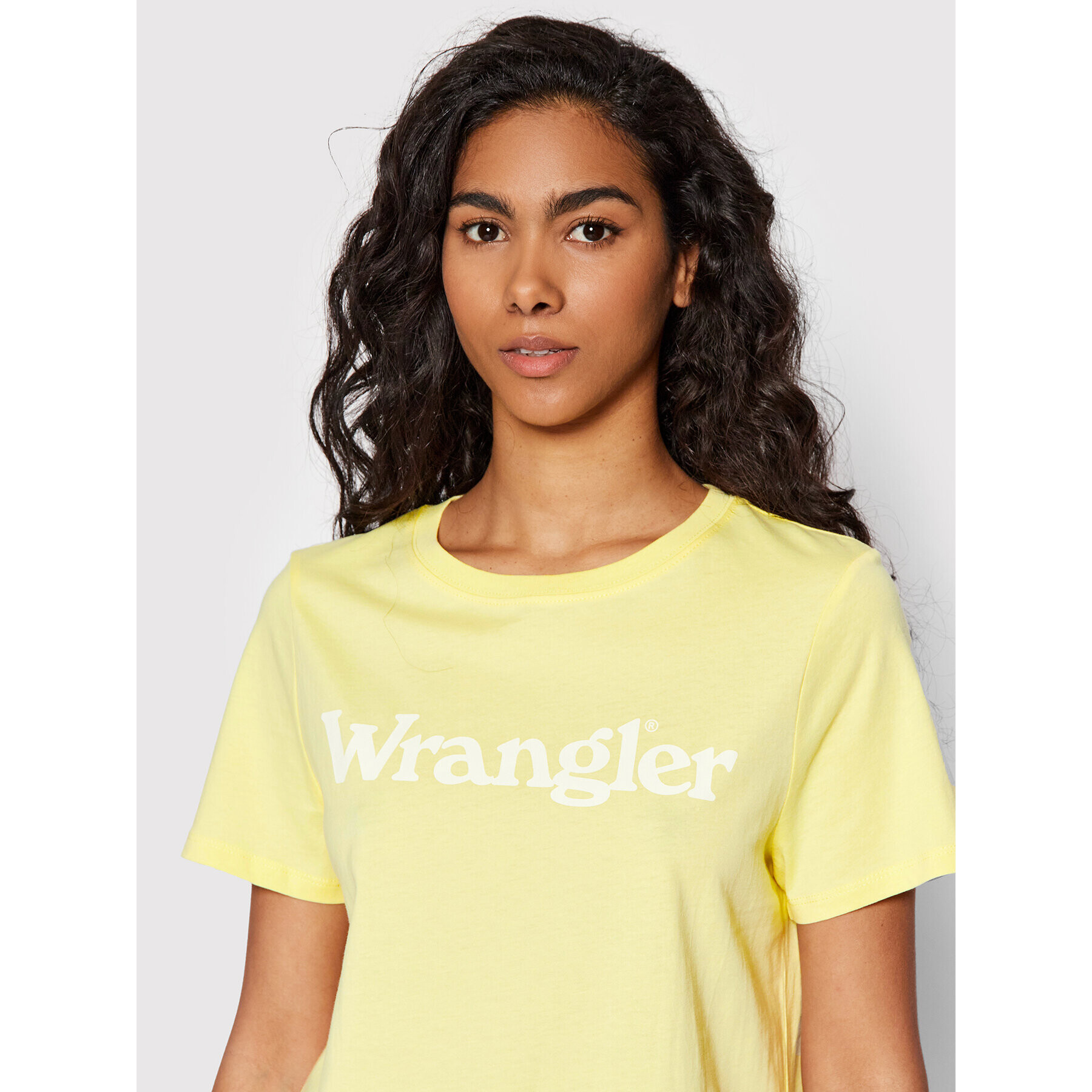 Wrangler Tricou W7N4GHY19 Galben Regular Fit - Pled.ro