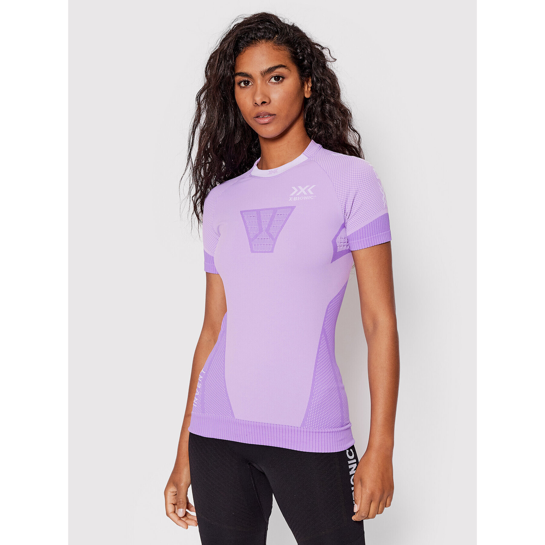 X-Bionic Tricou tehnic Invent 4.0 RTRT00S19W Violet Slim Fit - Pled.ro